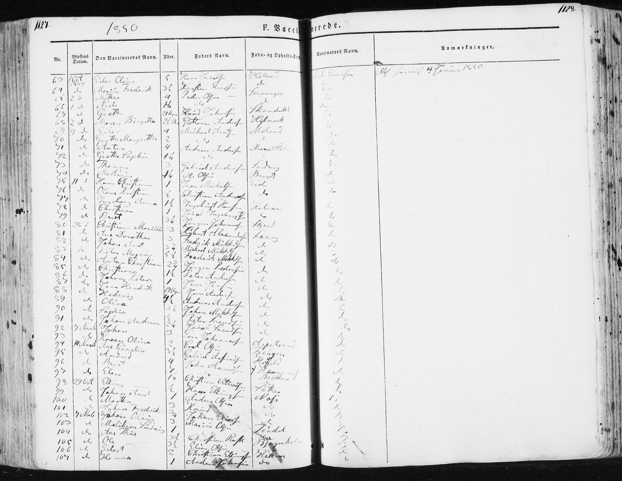 Ministerialprotokoller, klokkerbøker og fødselsregistre - Sør-Trøndelag, AV/SAT-A-1456/659/L0736: Parish register (official) no. 659A06, 1842-1856, p. 1127-1128