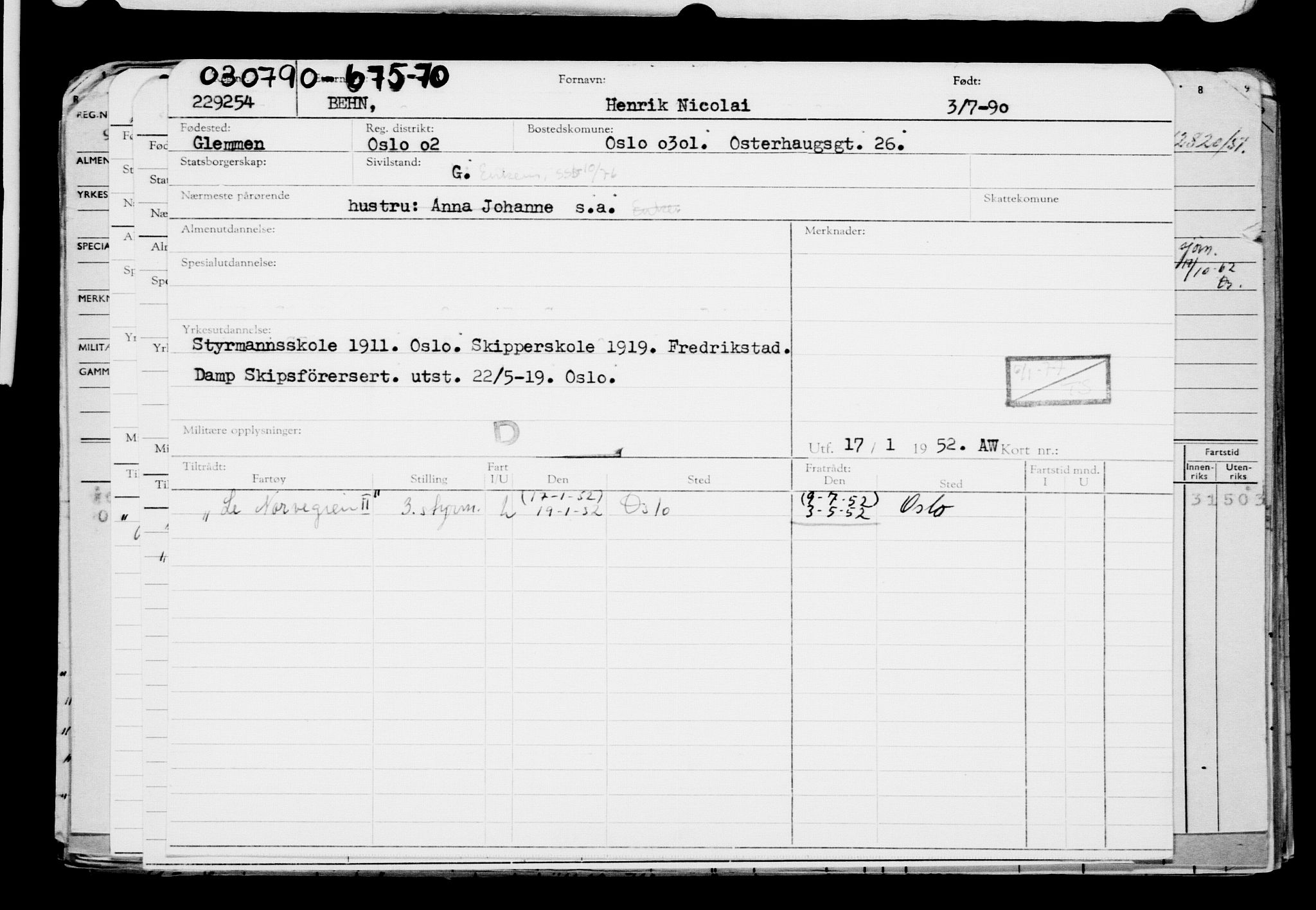 Direktoratet for sjømenn, AV/RA-S-3545/G/Gb/L0007: Hovedkort, 1889-1890, p. 487