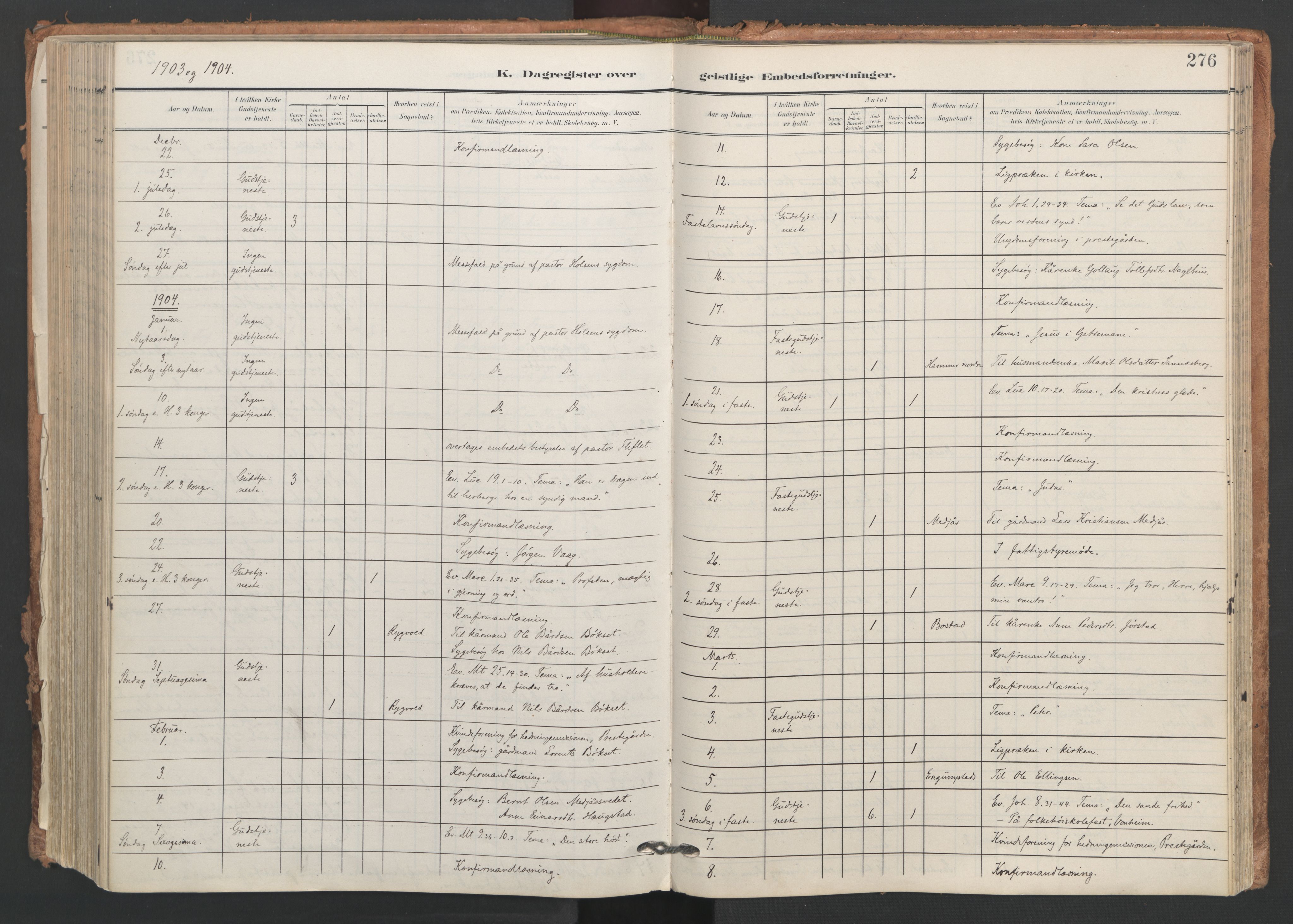 Ministerialprotokoller, klokkerbøker og fødselsregistre - Nord-Trøndelag, AV/SAT-A-1458/749/L0477: Parish register (official) no. 749A11, 1902-1927, p. 276