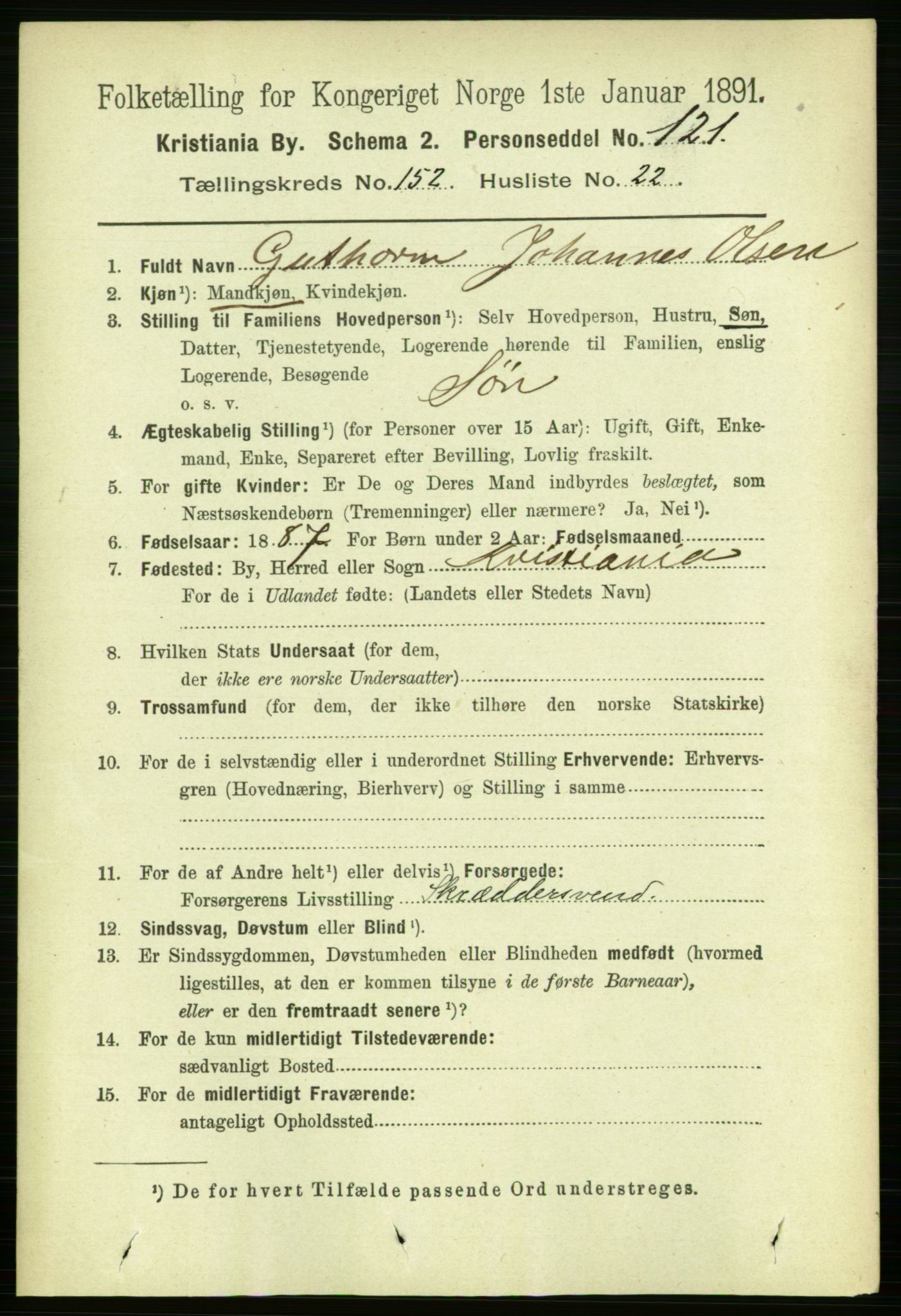 RA, 1891 census for 0301 Kristiania, 1891, p. 85963