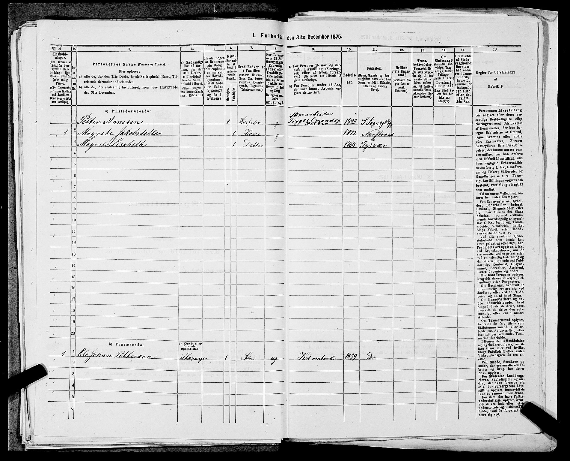 SAST, 1875 census for 1154P Skjold, 1875, p. 945