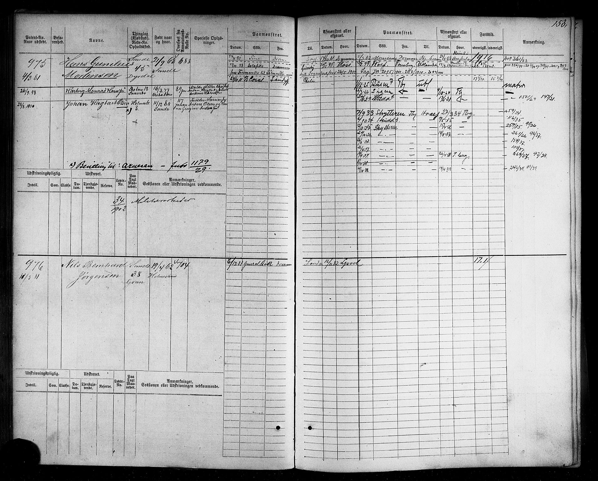 Holmestrand innrulleringskontor, AV/SAKO-A-1151/F/Fc/L0004: Hovedrulle, 1872-1913, p. 191