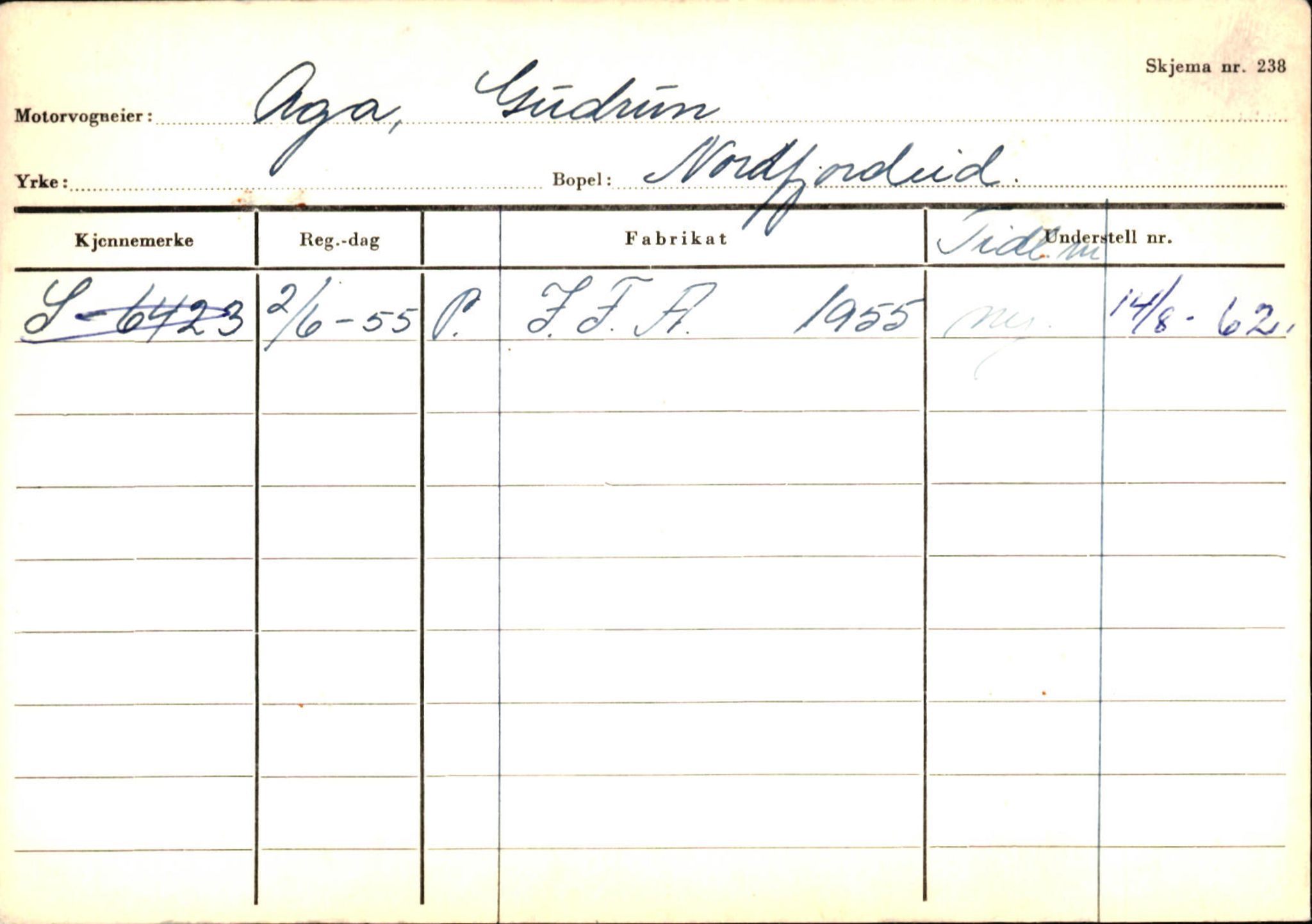 Statens vegvesen, Sogn og Fjordane vegkontor, AV/SAB-A-5301/4/F/L0129: Eigarregistrer Eid A-S, 1945-1975, p. 1