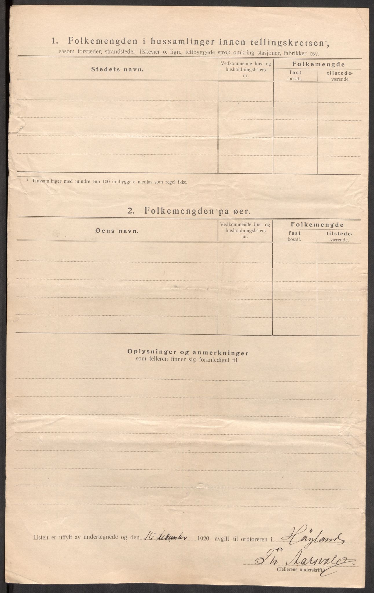 SAST, 1920 census for Høyland, 1920, p. 32