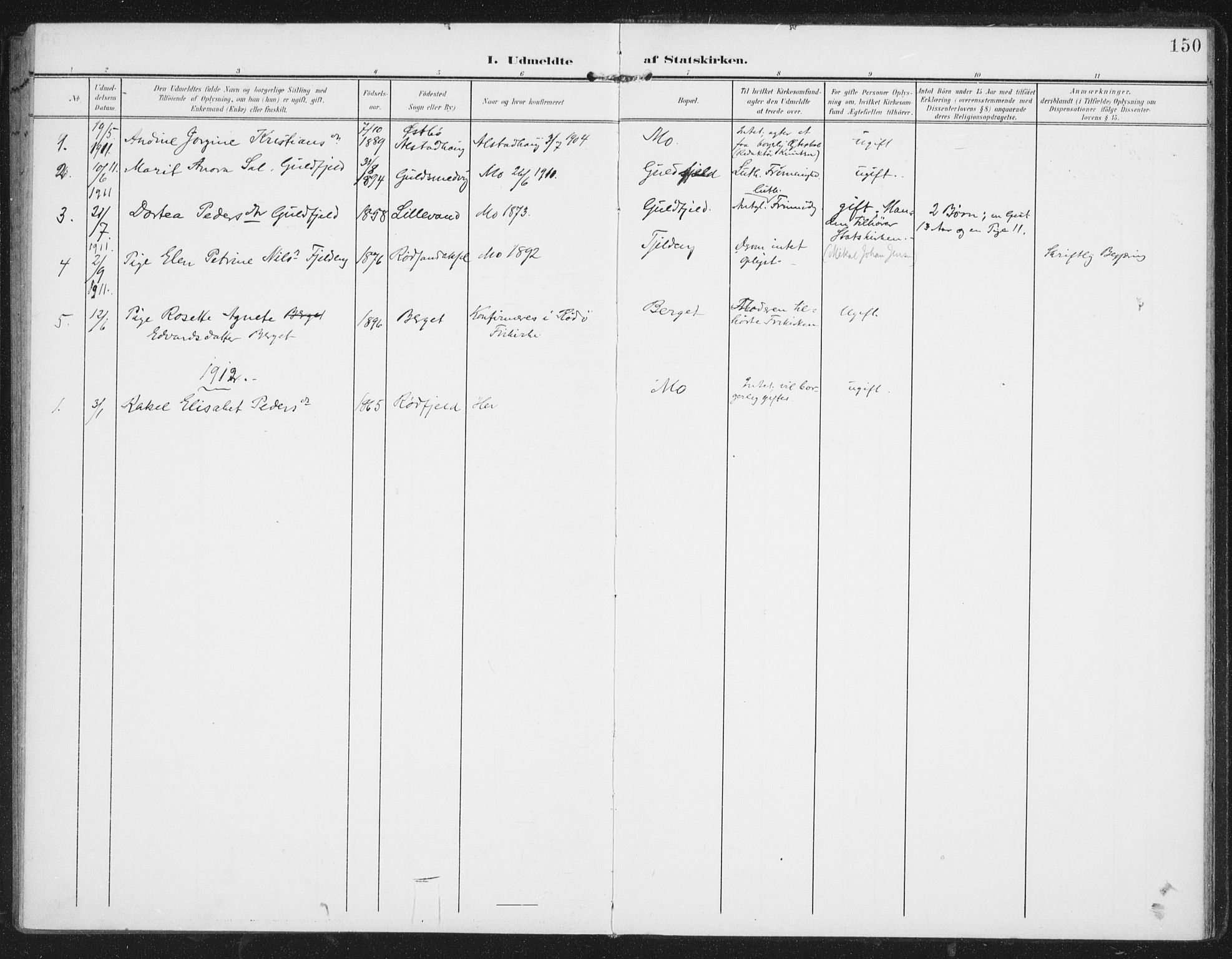 Ministerialprotokoller, klokkerbøker og fødselsregistre - Nordland, SAT/A-1459/827/L0403: Parish register (official) no. 827A15, 1903-1912, p. 150