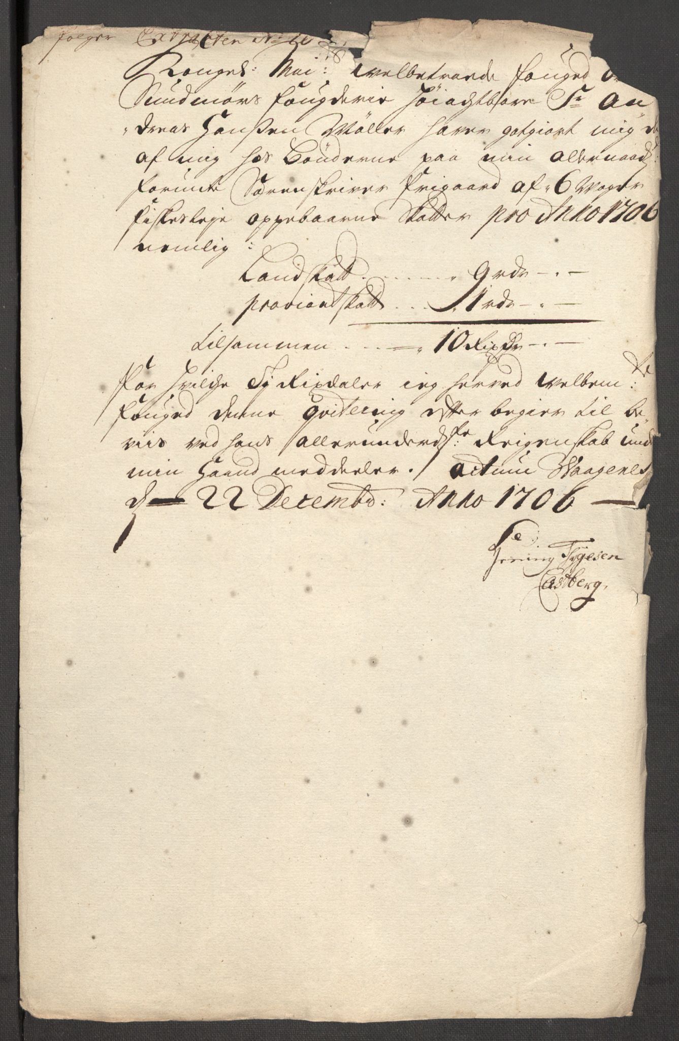Rentekammeret inntil 1814, Reviderte regnskaper, Fogderegnskap, RA/EA-4092/R54/L3561: Fogderegnskap Sunnmøre, 1706-1707, p. 172
