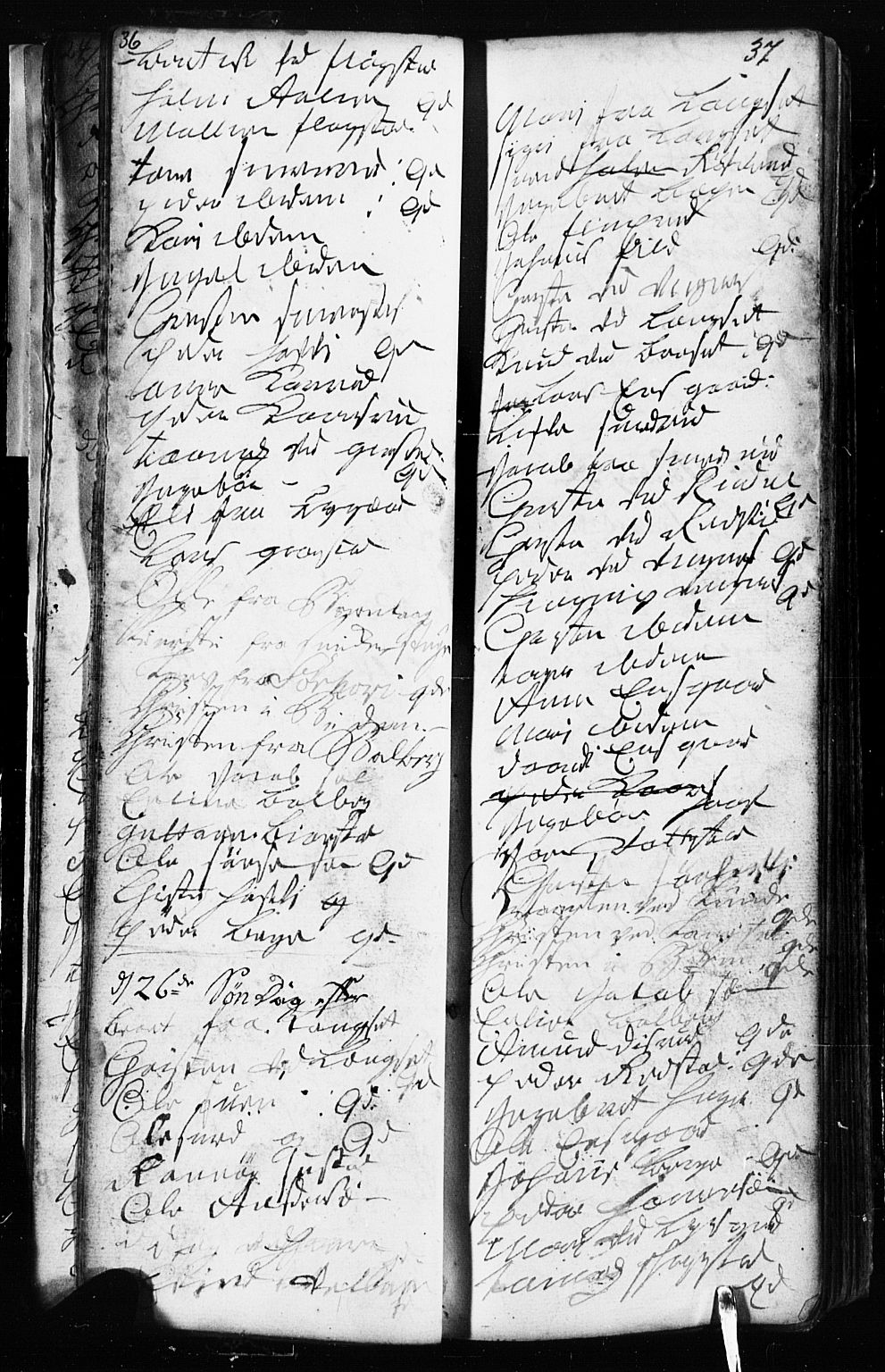 Fåberg prestekontor, SAH/PREST-086/H/Ha/Hab/L0002: Parish register (copy) no. 2, 1741-1756, p. 36-37