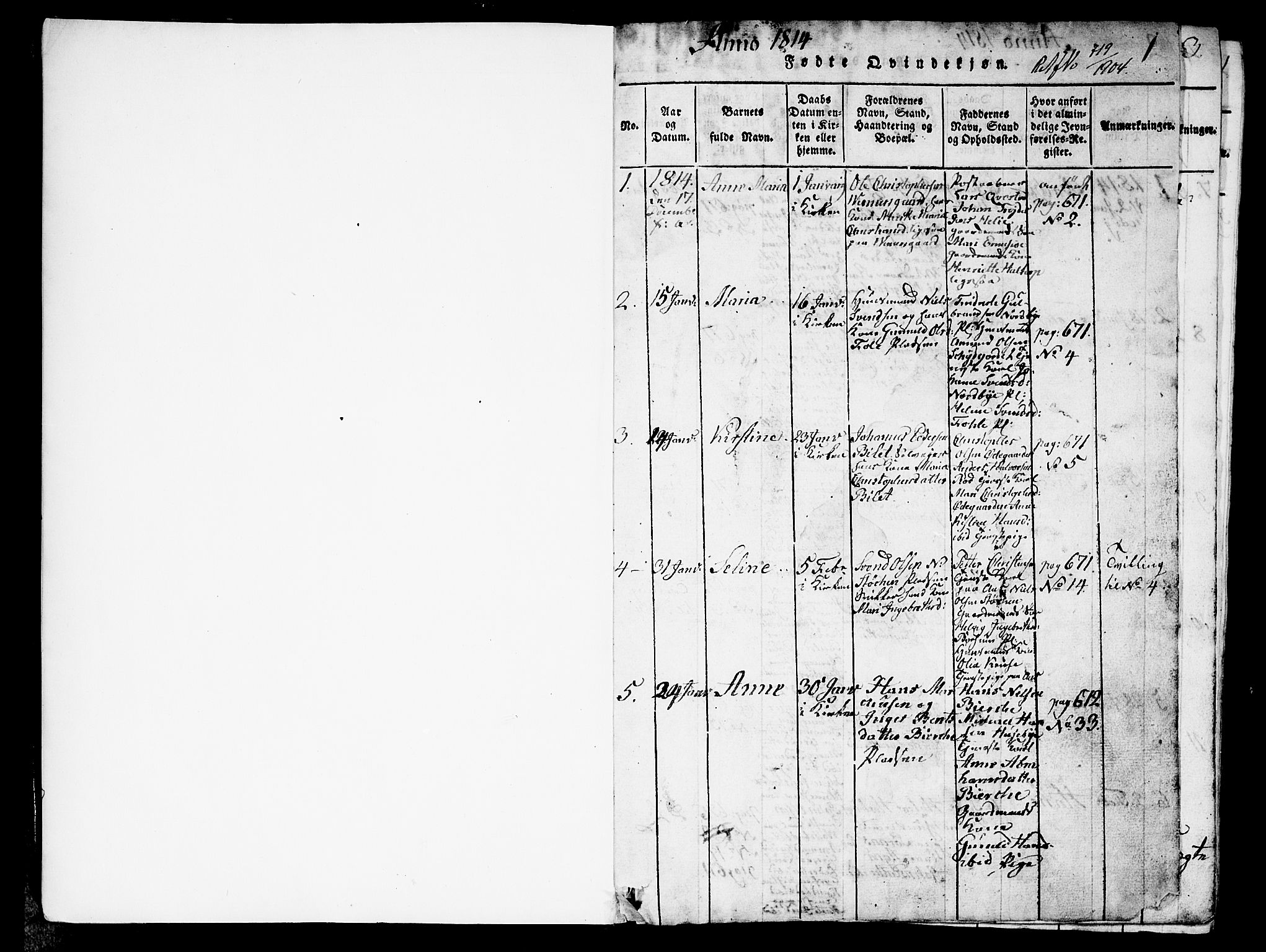 Ås prestekontor Kirkebøker, AV/SAO-A-10894/G/Ga/L0001: Parish register (copy) no. I 1, 1814-1820, p. 1