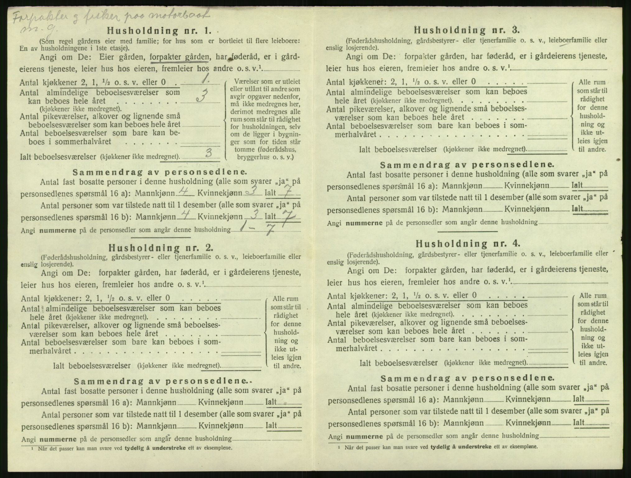 SAT, 1920 census for Sande (MR), 1920, p. 405