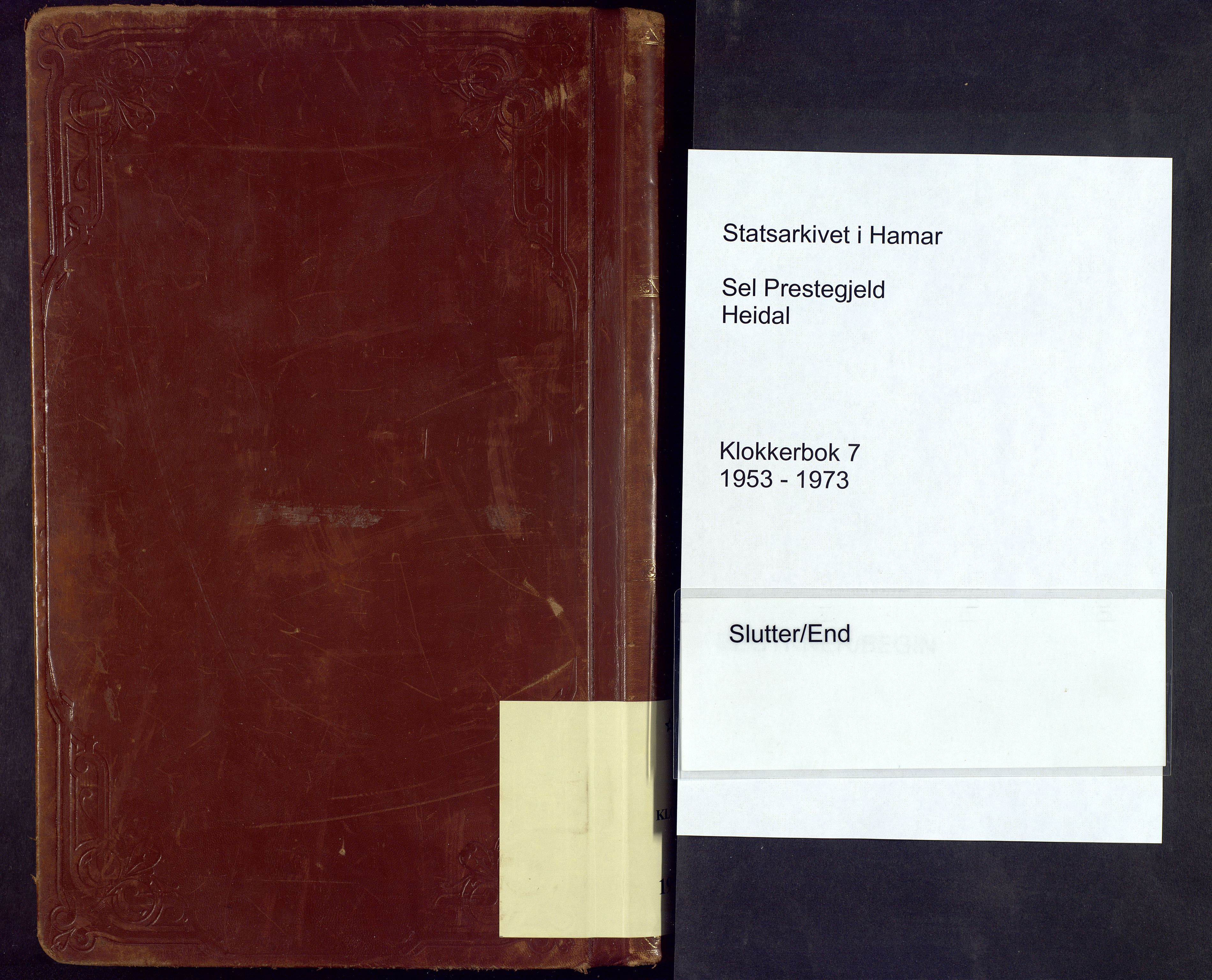 Sel prestekontor, AV/SAH-PREST-074/H/Ha/Hab/L0007: Parish register (copy) no. 7, 1953-1973