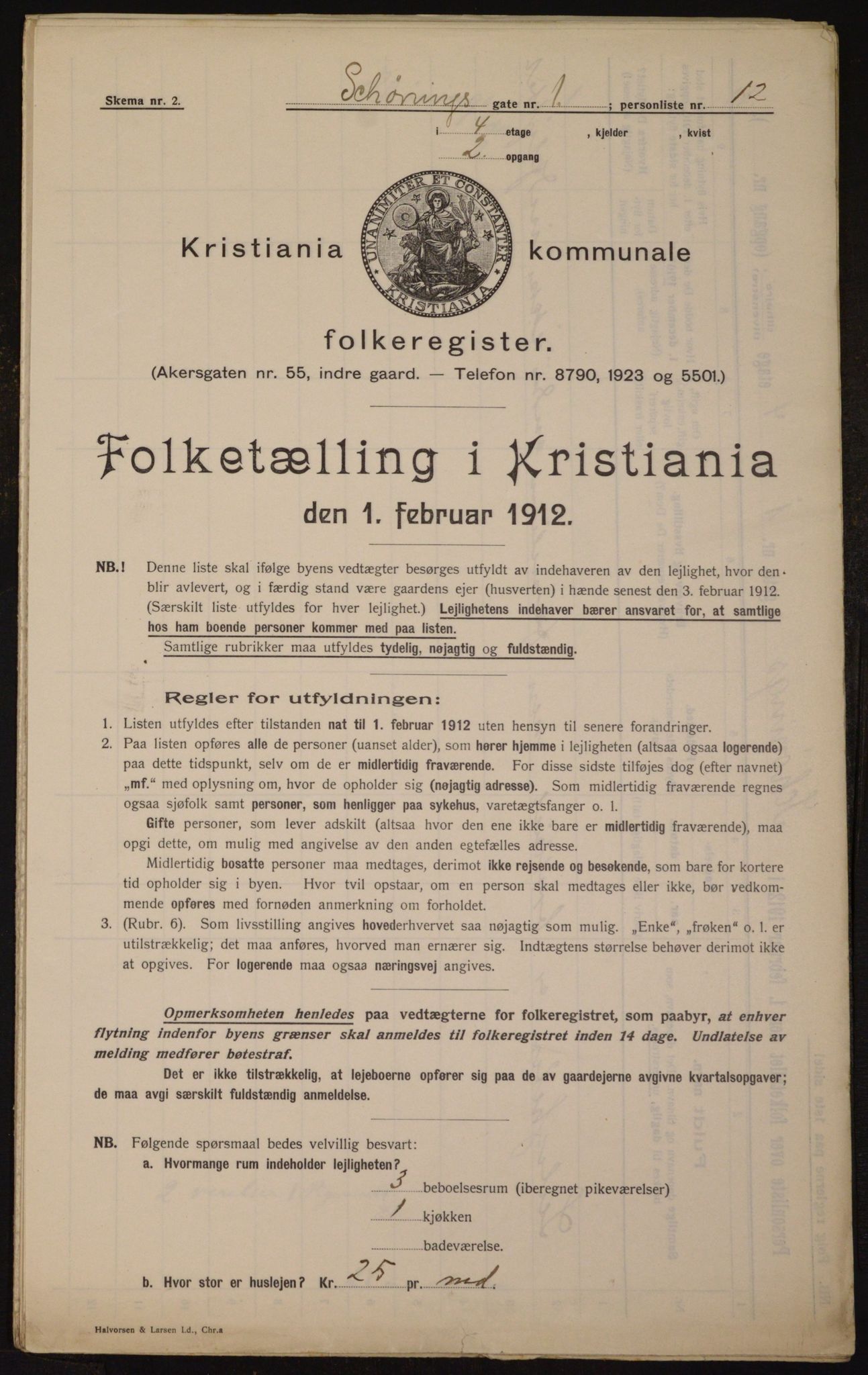 OBA, Municipal Census 1912 for Kristiania, 1912, p. 93544