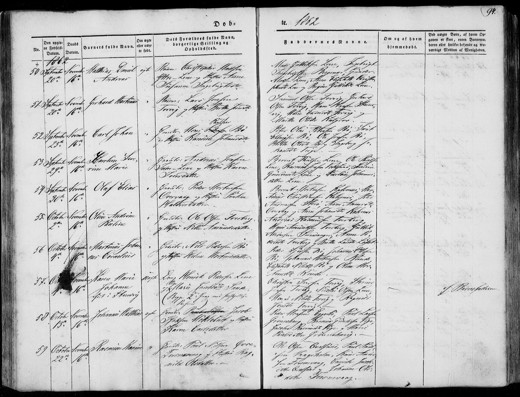 Ministerialprotokoller, klokkerbøker og fødselsregistre - Møre og Romsdal, AV/SAT-A-1454/507/L0070: Parish register (official) no. 507A05, 1842-1873, p. 94