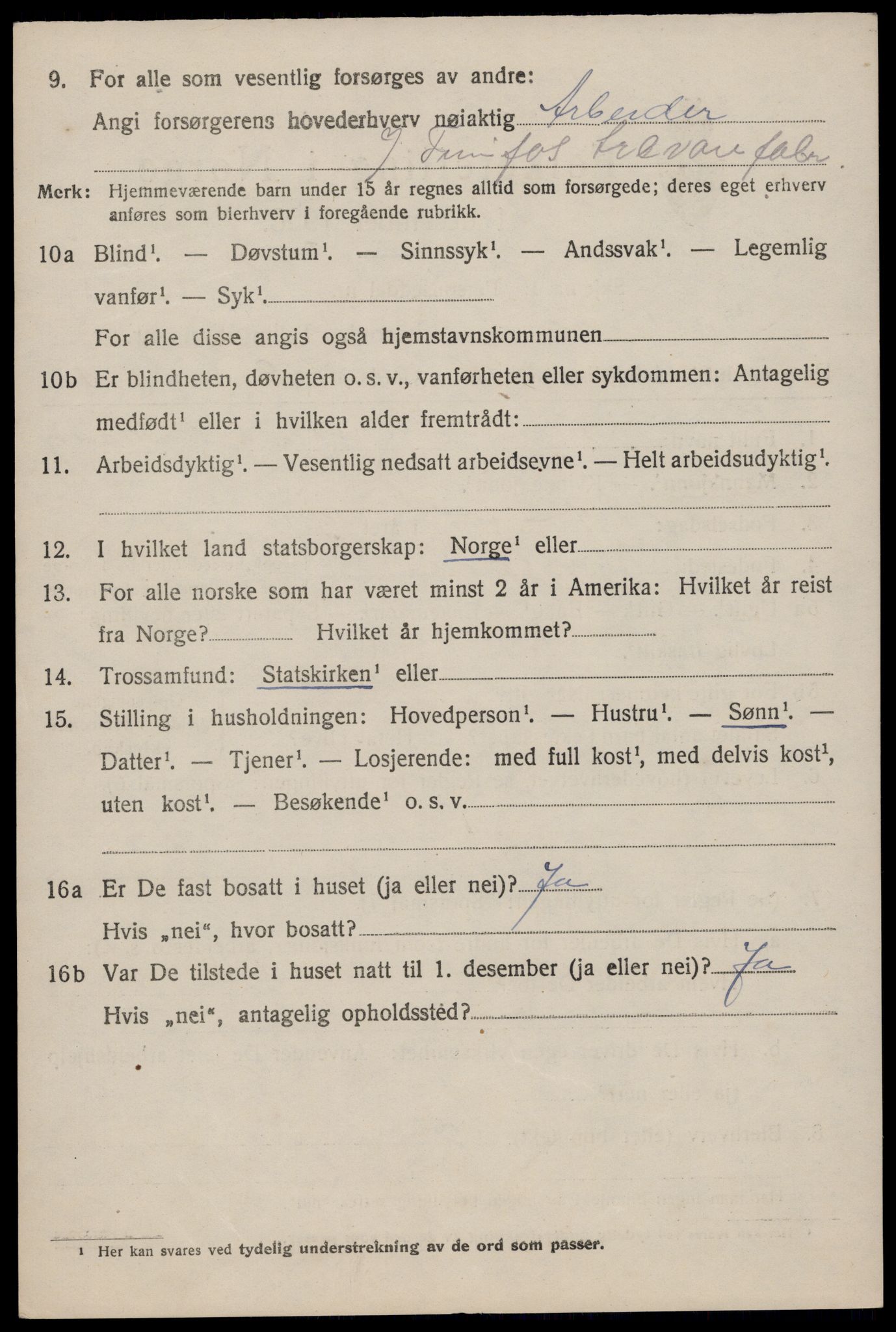 SAKO, 1920 census for Hjartdal, 1920, p. 4007