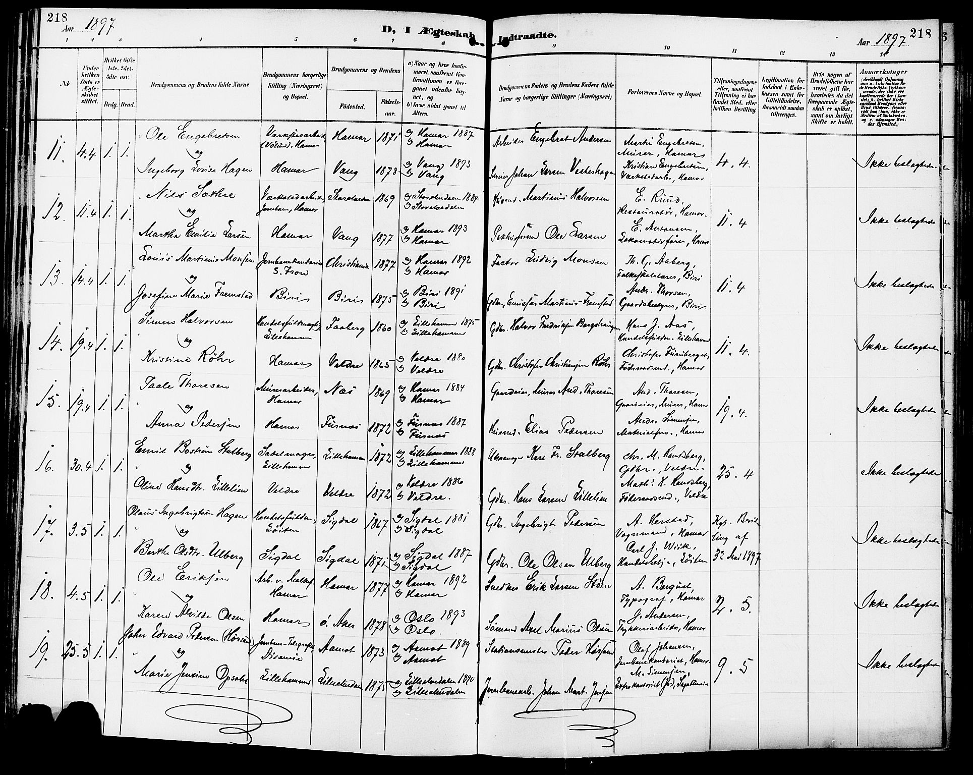 Vang prestekontor, Hedmark, AV/SAH-PREST-008/H/Ha/Haa/L0017: Parish register (official) no. 17, 1890-1899, p. 218