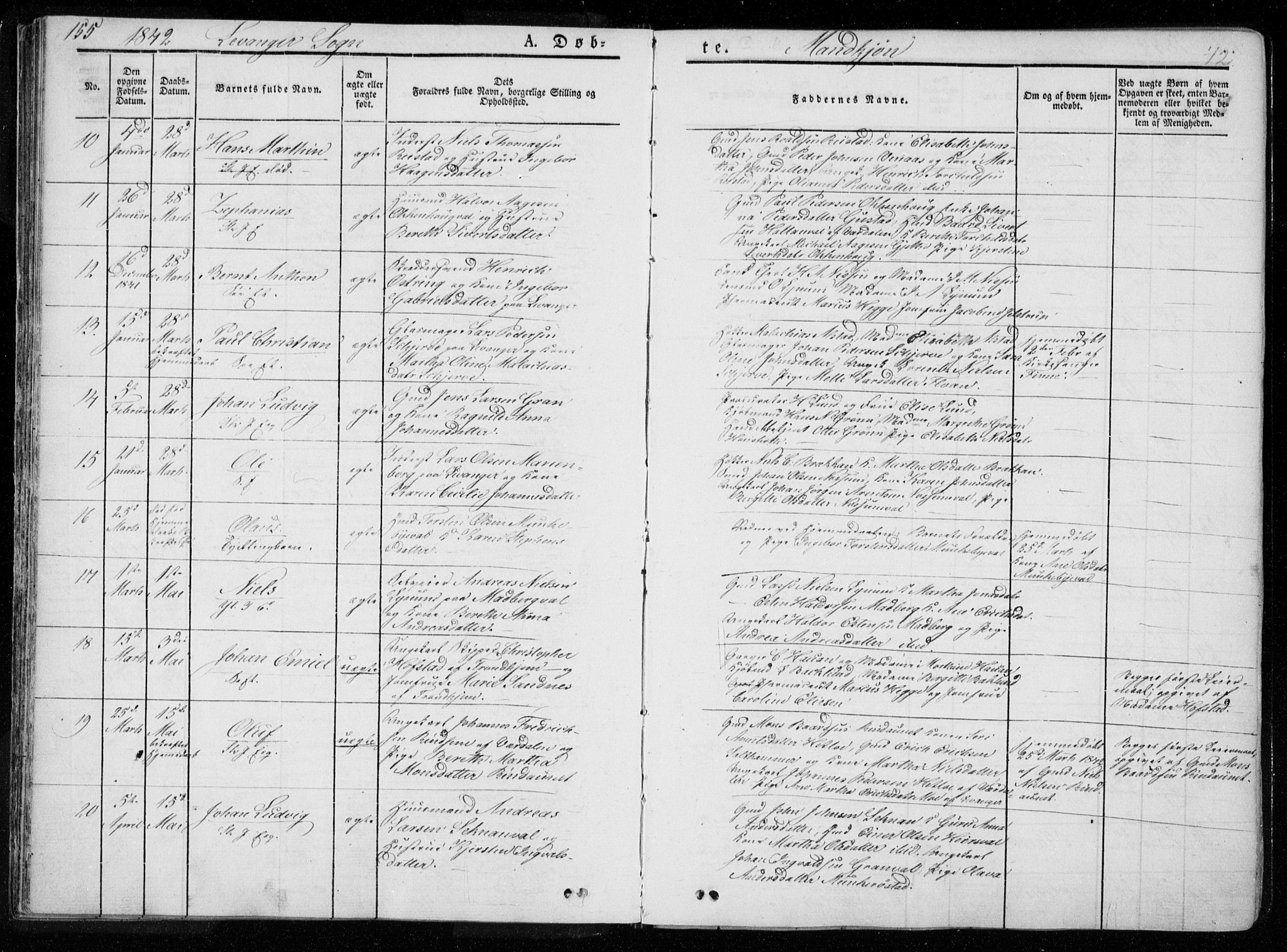 Ministerialprotokoller, klokkerbøker og fødselsregistre - Nord-Trøndelag, AV/SAT-A-1458/720/L0183: Parish register (official) no. 720A01, 1836-1855, p. 42