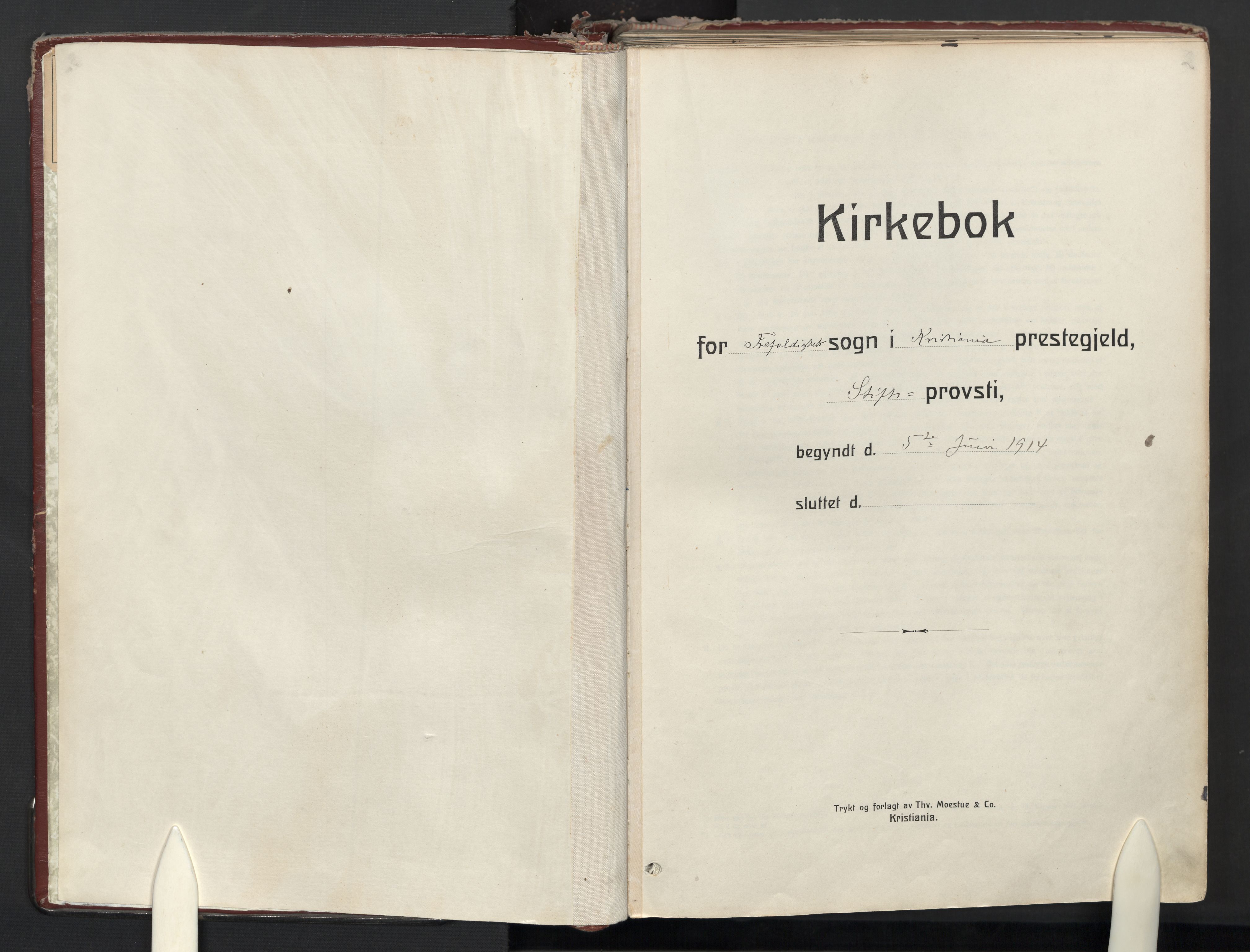 Trefoldighet prestekontor Kirkebøker, AV/SAO-A-10882/F/Fa/L0008: Parish register (official) no. I 8, 1914-1940