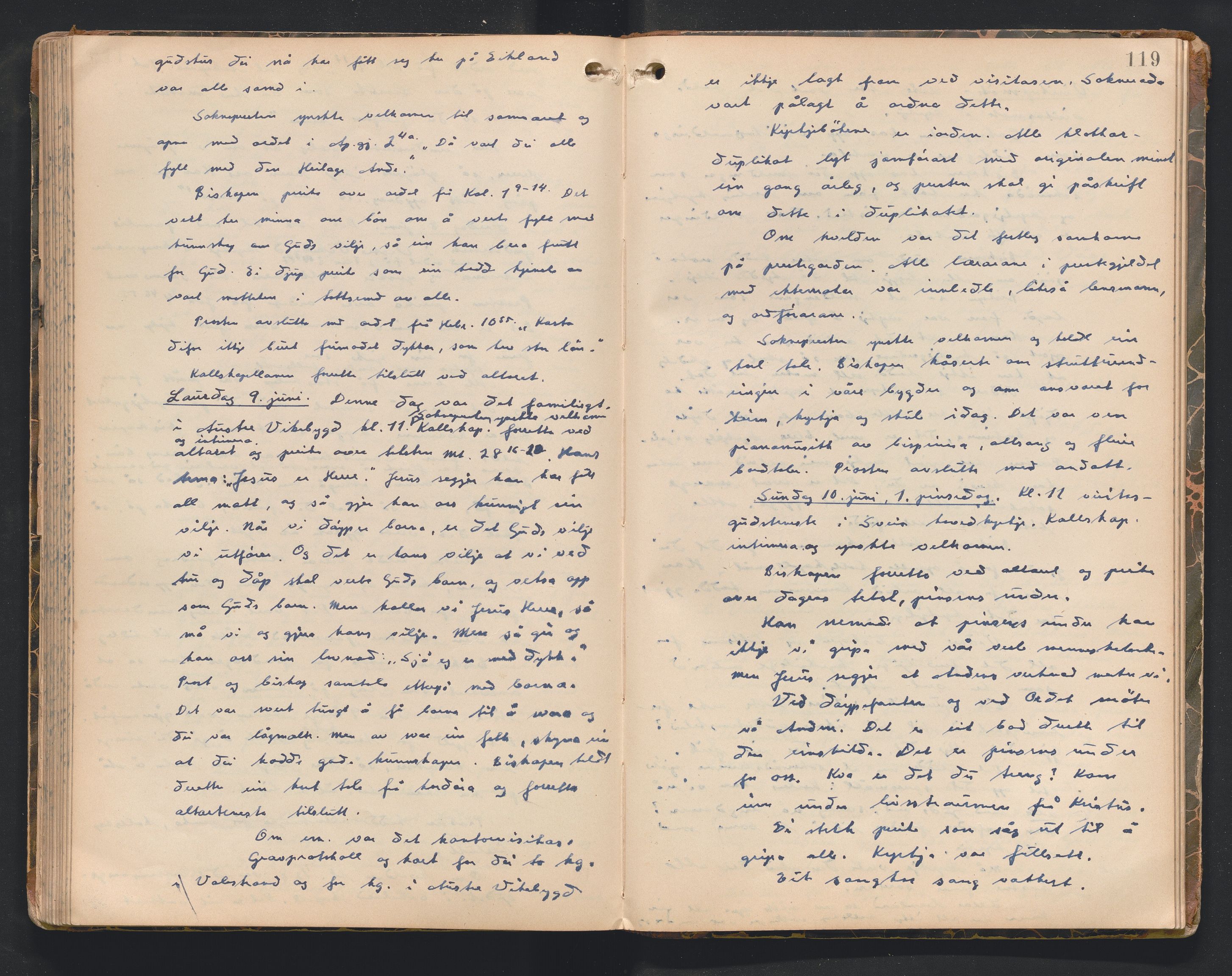 Søndre Sunnhordland prosti, AV/SAB-A-99913/F/L0002: Visitasprotokoll, 1895-1967, p. 118b-119a