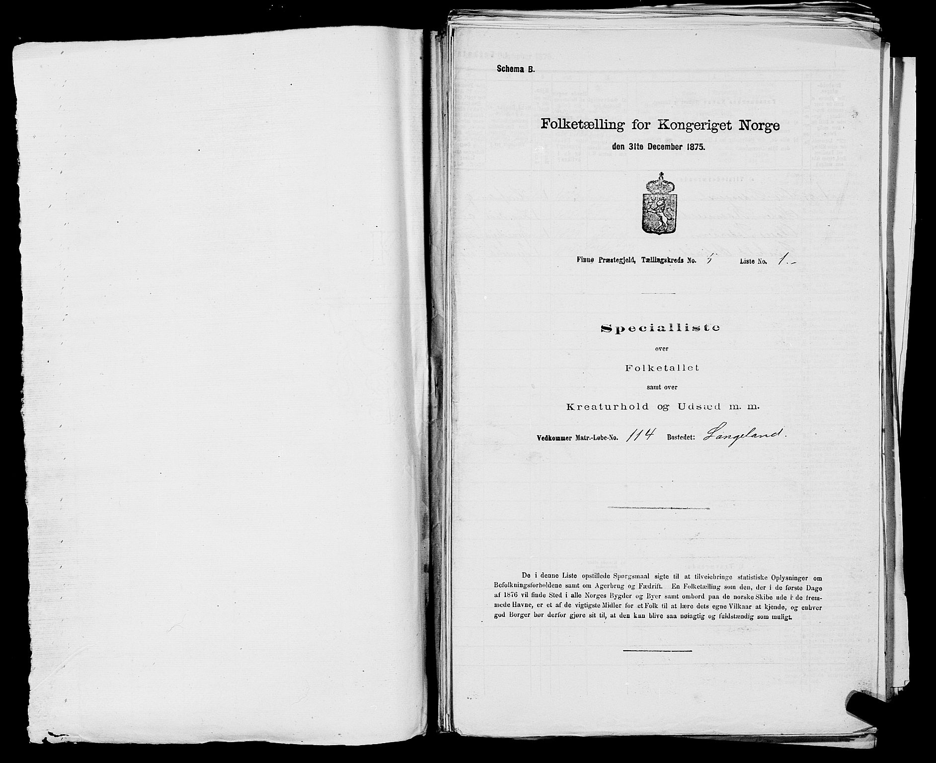 SAST, 1875 census for 1141P Finnøy, 1875, p. 462