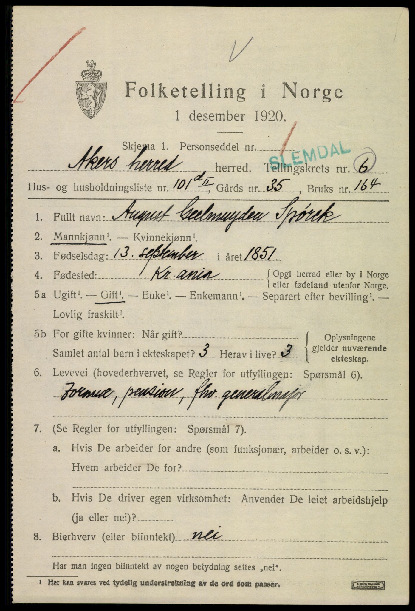 SAO, 1920 census for Aker, 1920, p. 33316