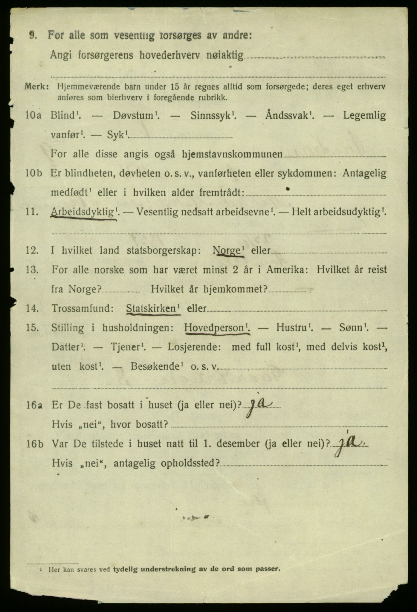 SAB, 1920 census for Austrheim, 1920, p. 3197