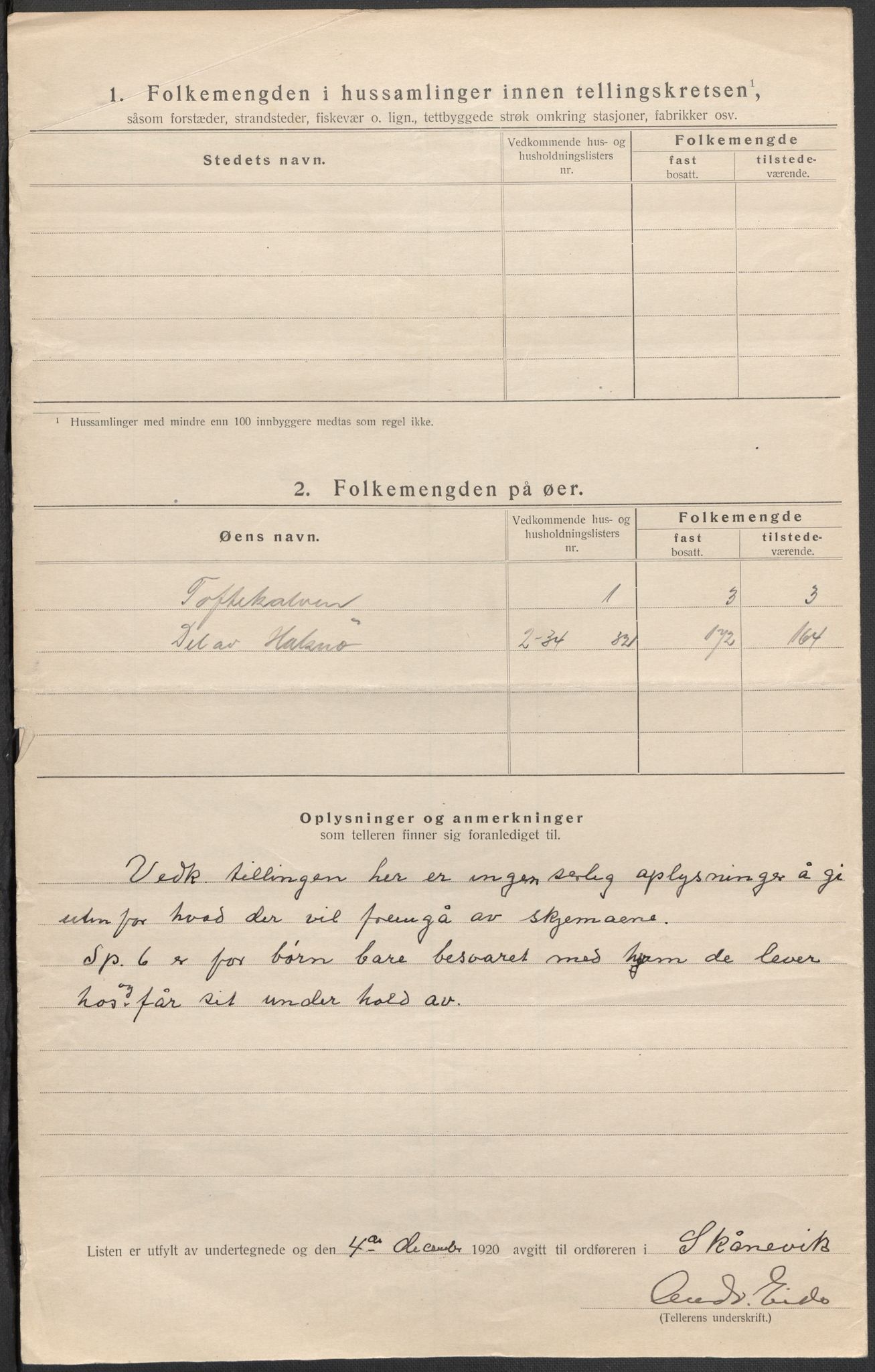 SAB, 1920 census for Skånevik, 1920, p. 75