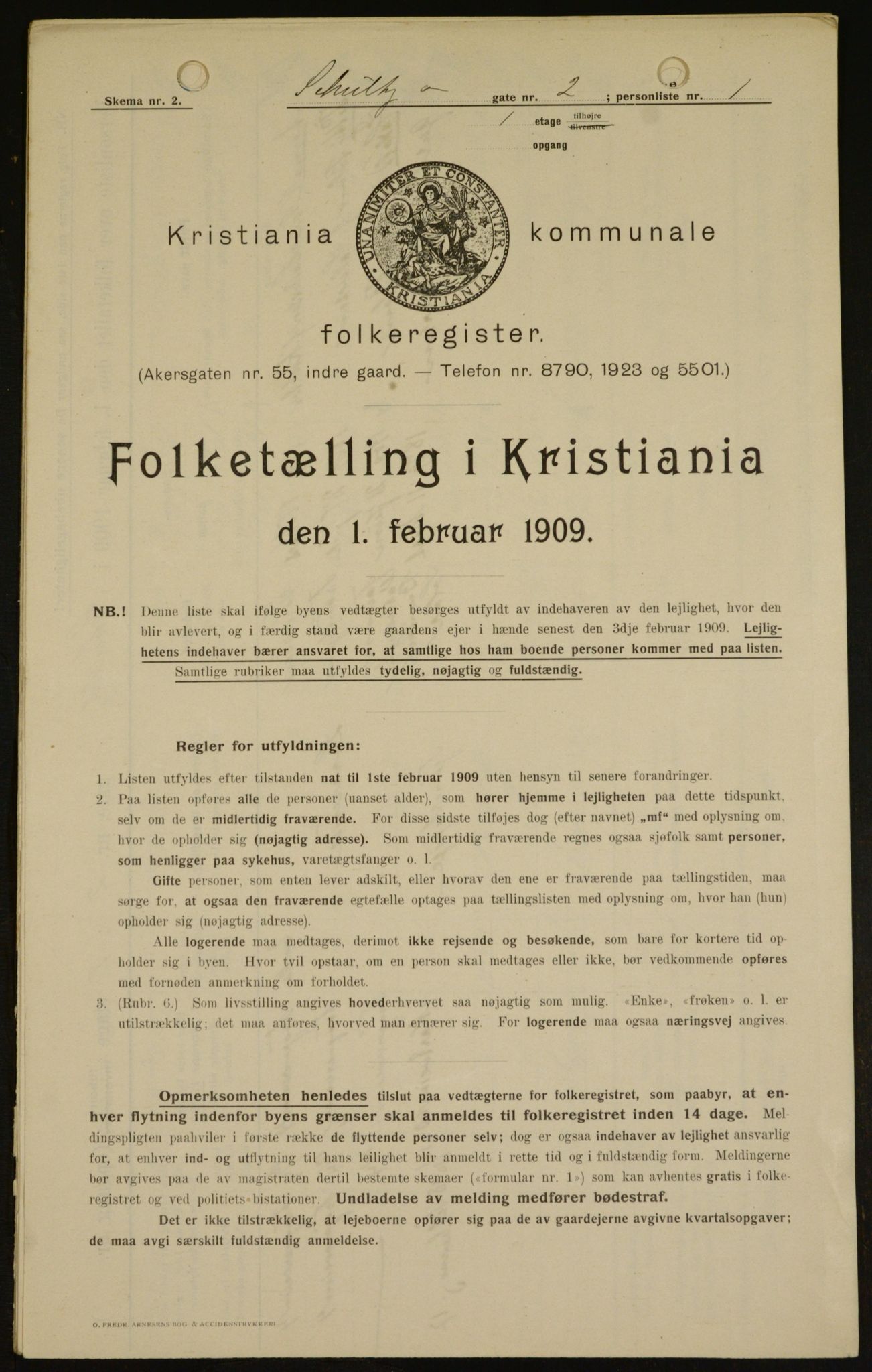 OBA, Municipal Census 1909 for Kristiania, 1909, p. 82282