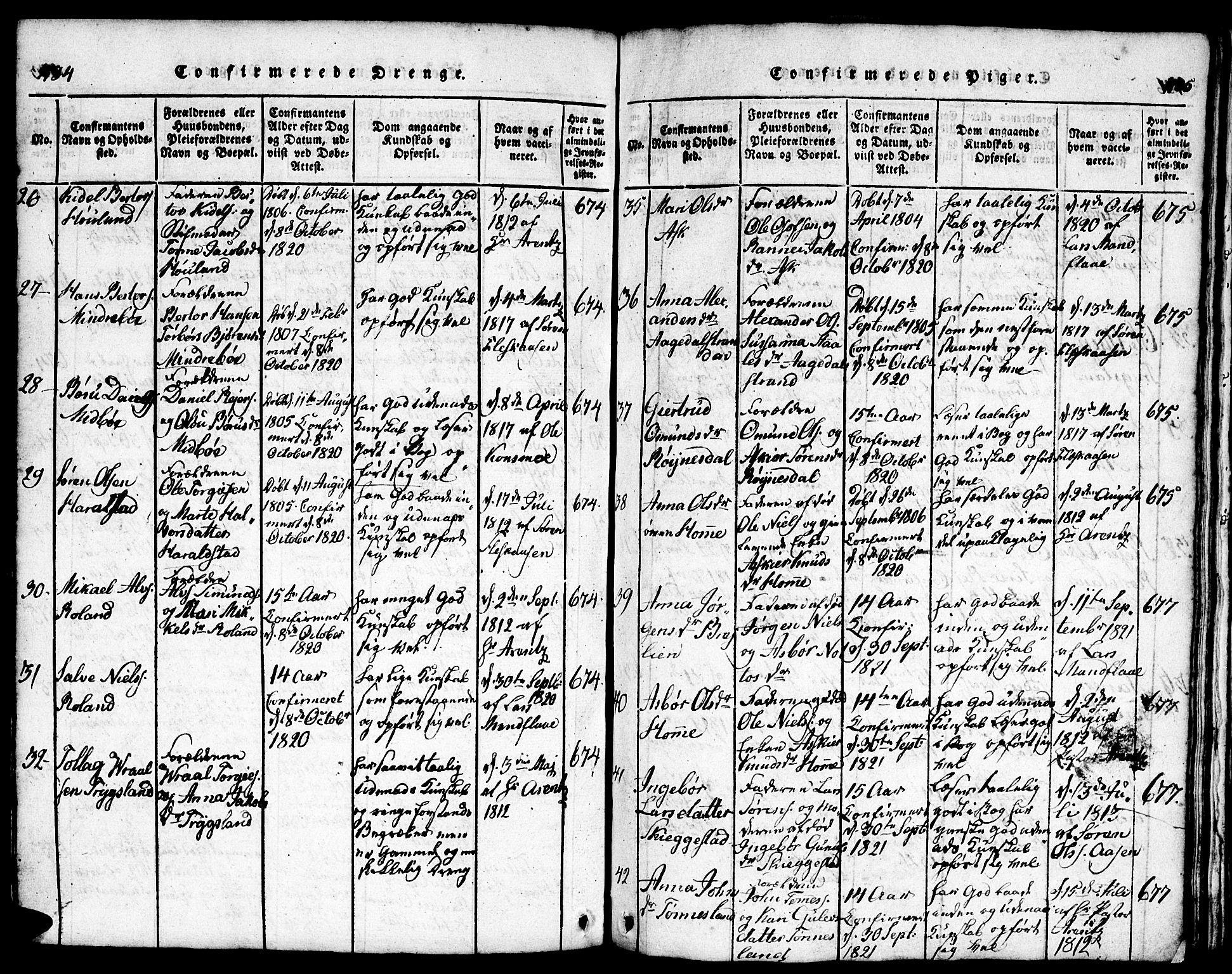 Bjelland sokneprestkontor, SAK/1111-0005/F/Fb/Fba/L0003: Parish register (copy) no. B 3, 1816-1870, p. 484-485