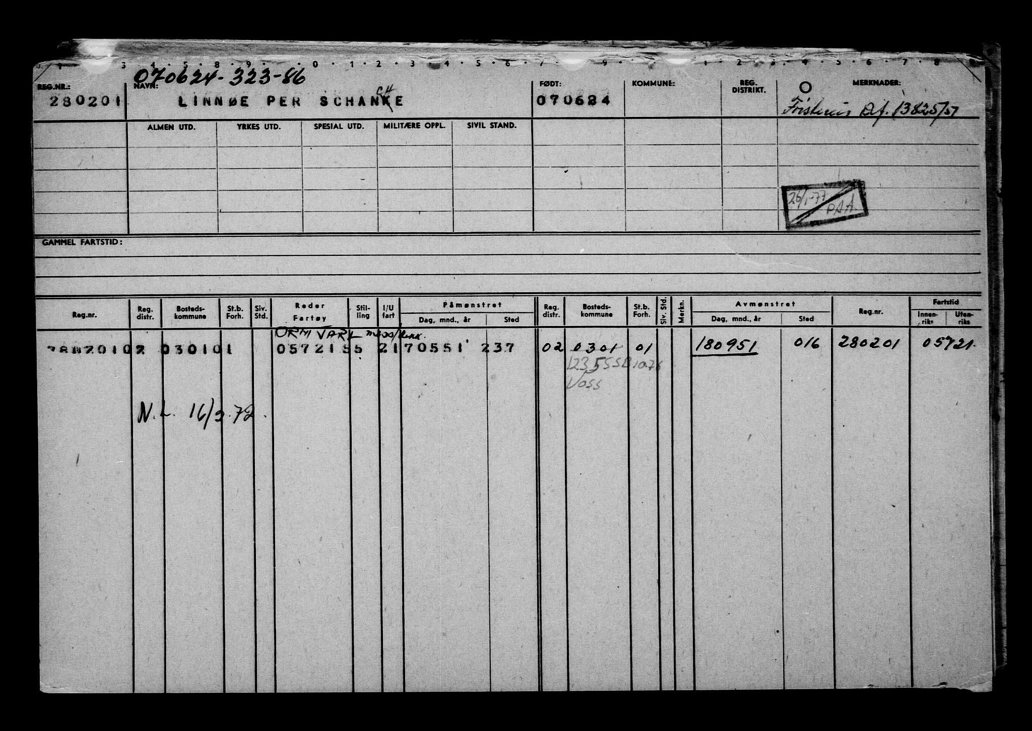 Direktoratet for sjømenn, AV/RA-S-3545/G/Gb/L0232: Hovedkort, 1924, p. 385