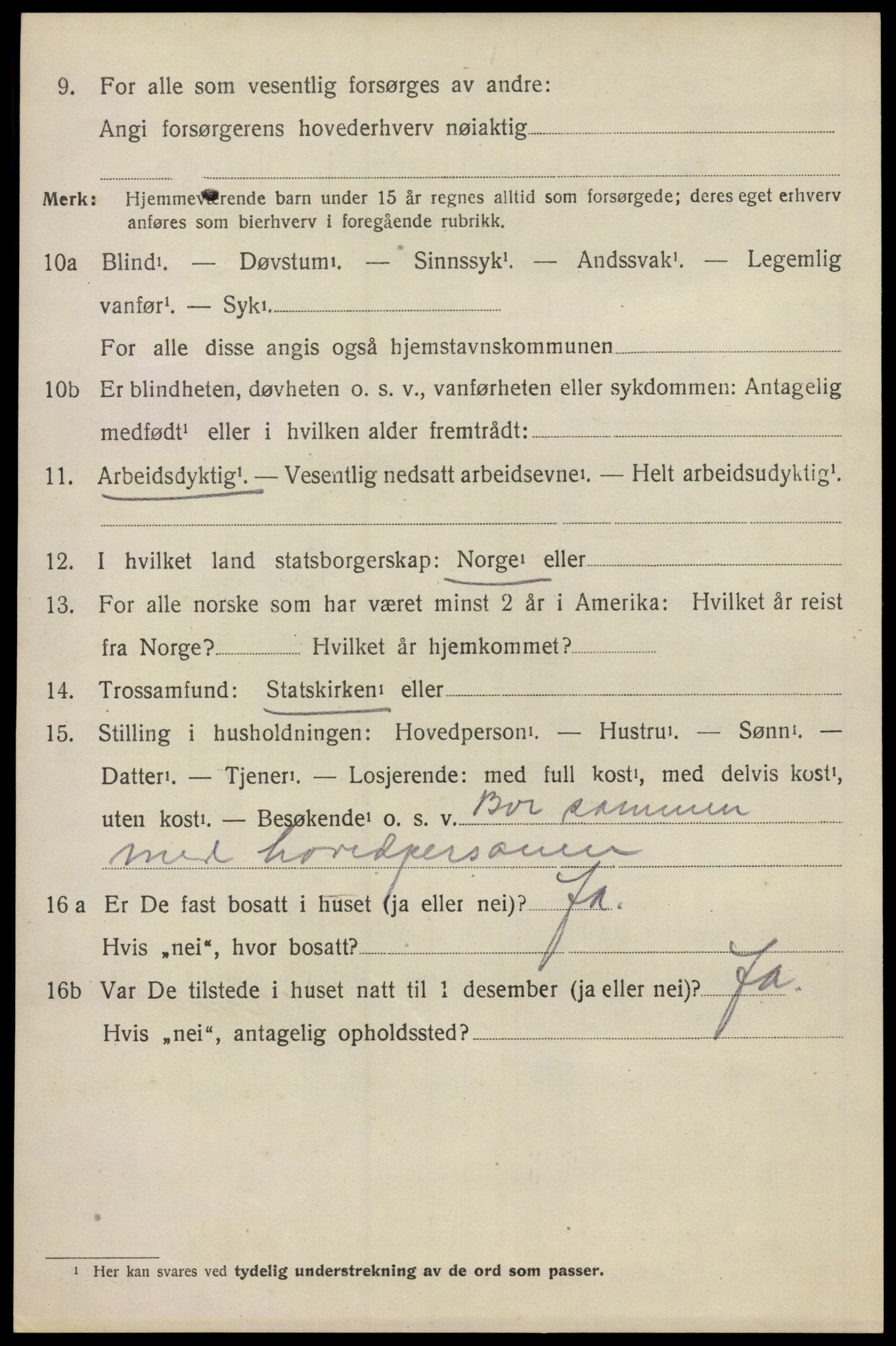 SAO, 1920 census for Lillestrøm, 1920, p. 1567