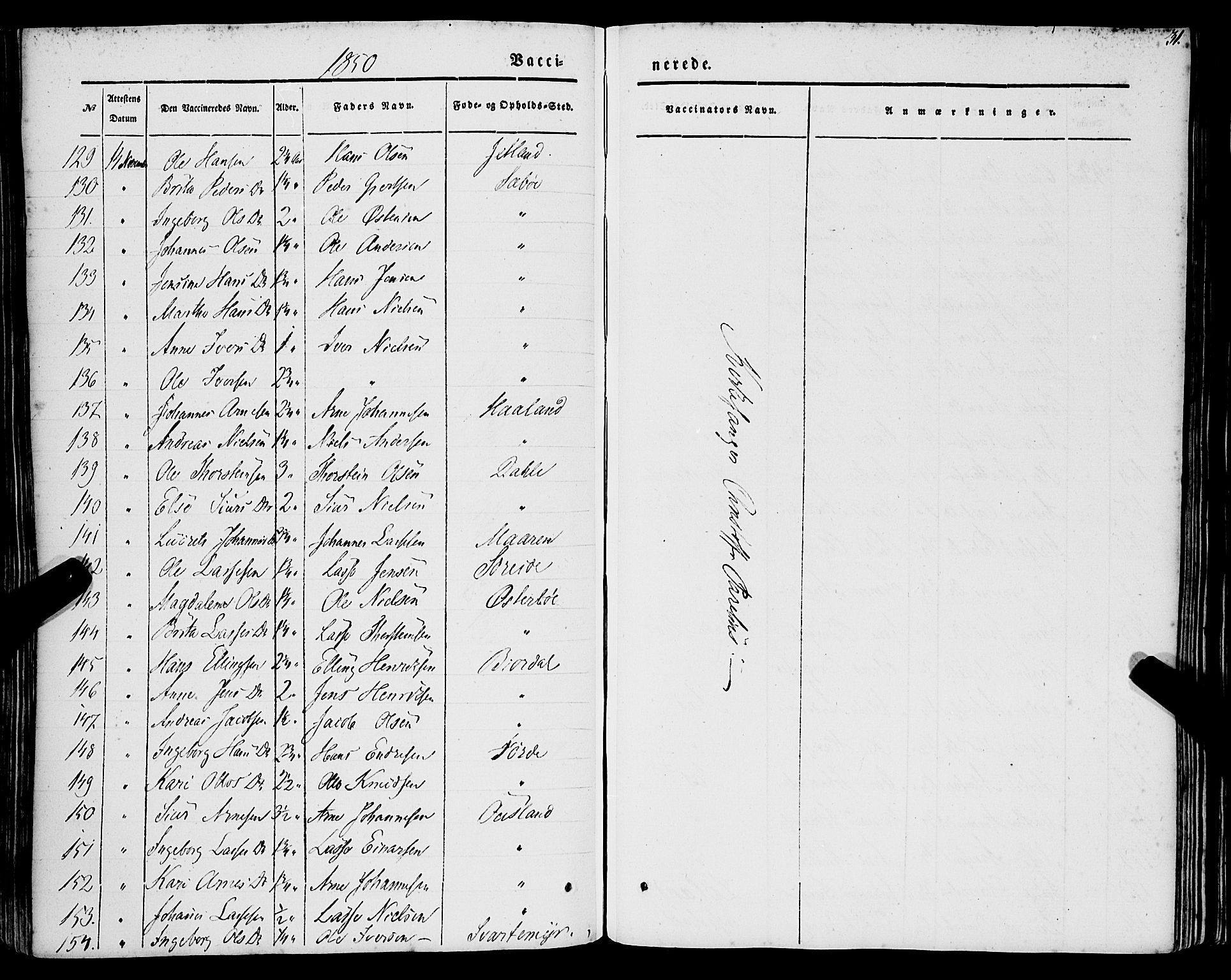 Lavik sokneprestembete, AV/SAB-A-80901: Parish register (official) no. A 3, 1843-1863, p. 31