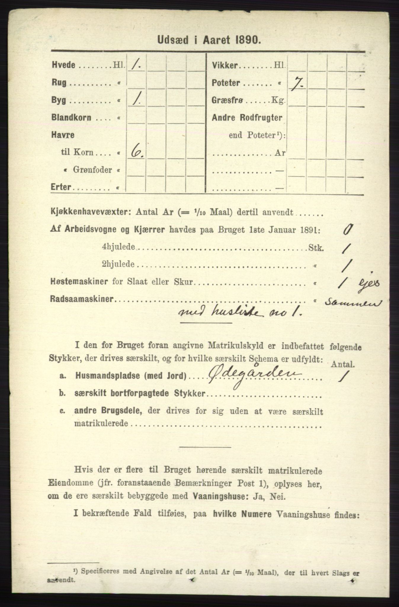 RA, 1891 census for 0728 Lardal, 1891, p. 3240