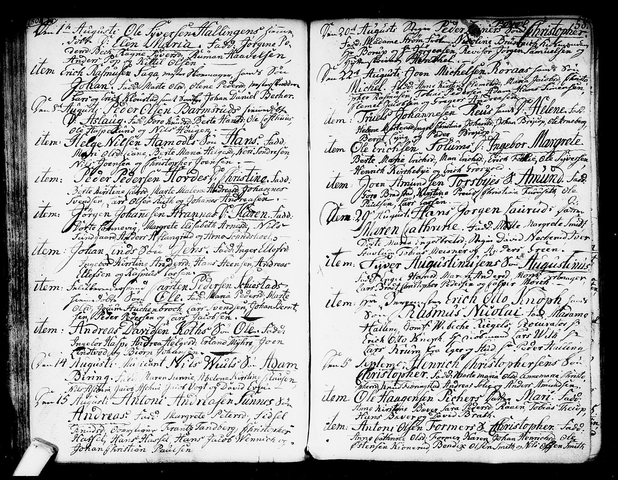 Kongsberg kirkebøker, AV/SAKO-A-22/F/Fa/L0007: Parish register (official) no. I 7, 1795-1816, p. 58