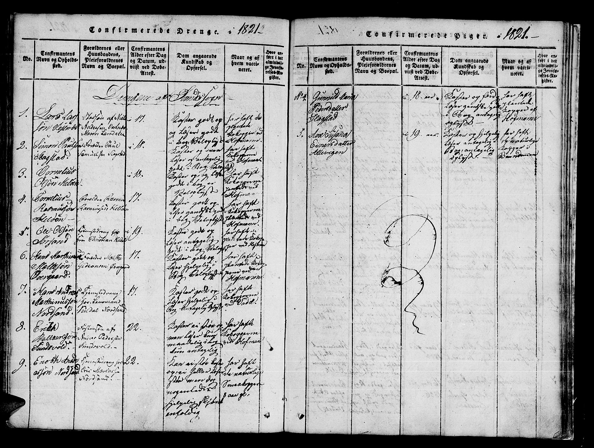 Trondenes sokneprestkontor, AV/SATØ-S-1319/H/Ha/L0006kirke: Parish register (official) no. 6, 1821-1827