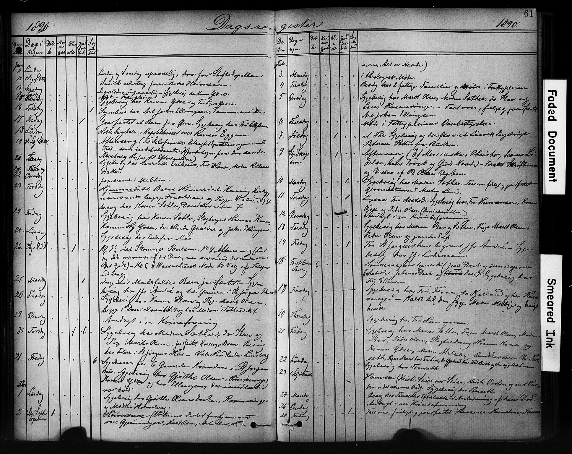 Ministerialprotokoller, klokkerbøker og fødselsregistre - Sør-Trøndelag, SAT/A-1456/601/L0071: Curate's parish register no. 601B04, 1882-1931, p. 61