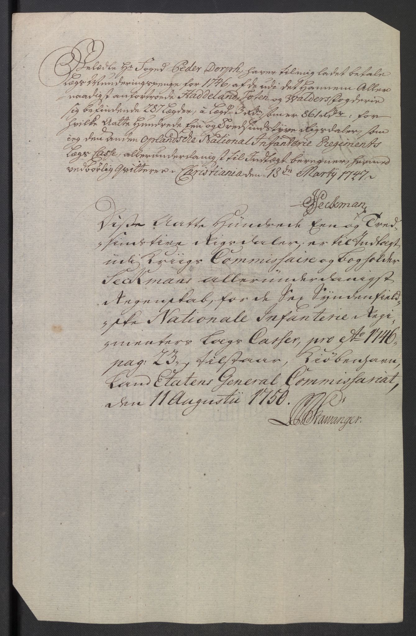 Rentekammeret inntil 1814, Reviderte regnskaper, Fogderegnskap, AV/RA-EA-4092/R18/L1345: Fogderegnskap Hadeland, Toten og Valdres, 1745-1746, p. 546