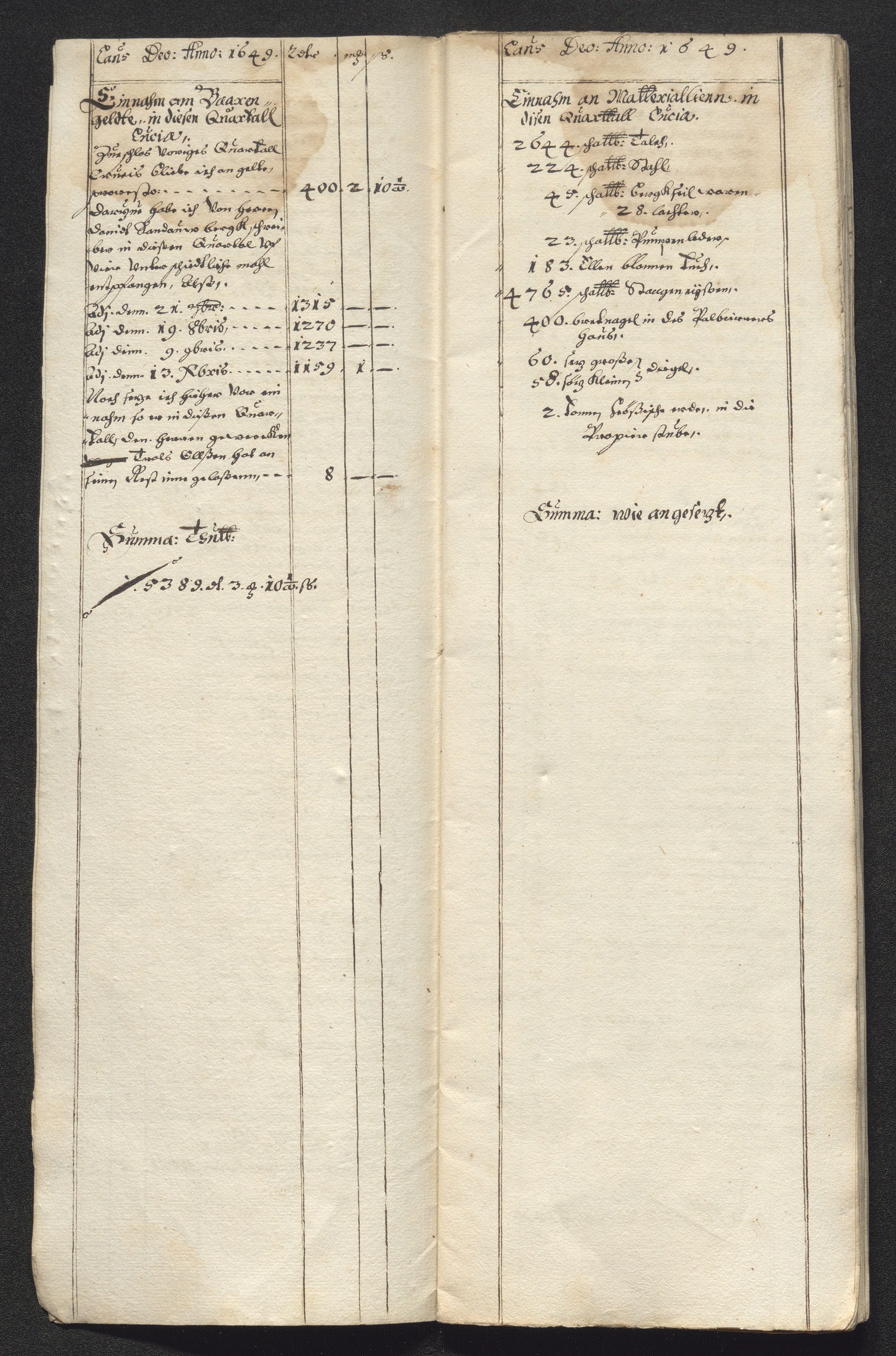 Kongsberg Sølvverk 1623-1816, SAKO/EA-3135/001/D/Dc/Dcd/L0023: Utgiftsregnskap for gruver m.m., 1649, p. 393