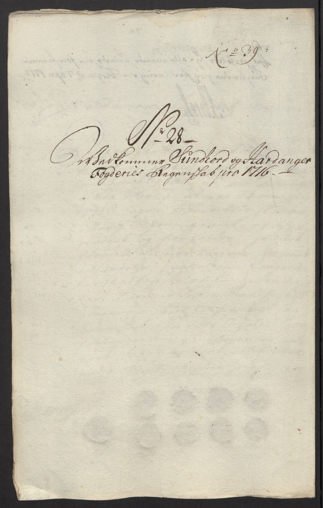Rentekammeret inntil 1814, Reviderte regnskaper, Fogderegnskap, RA/EA-4092/R48/L2992: Fogderegnskap Sunnhordland og Hardanger, 1716, p. 142
