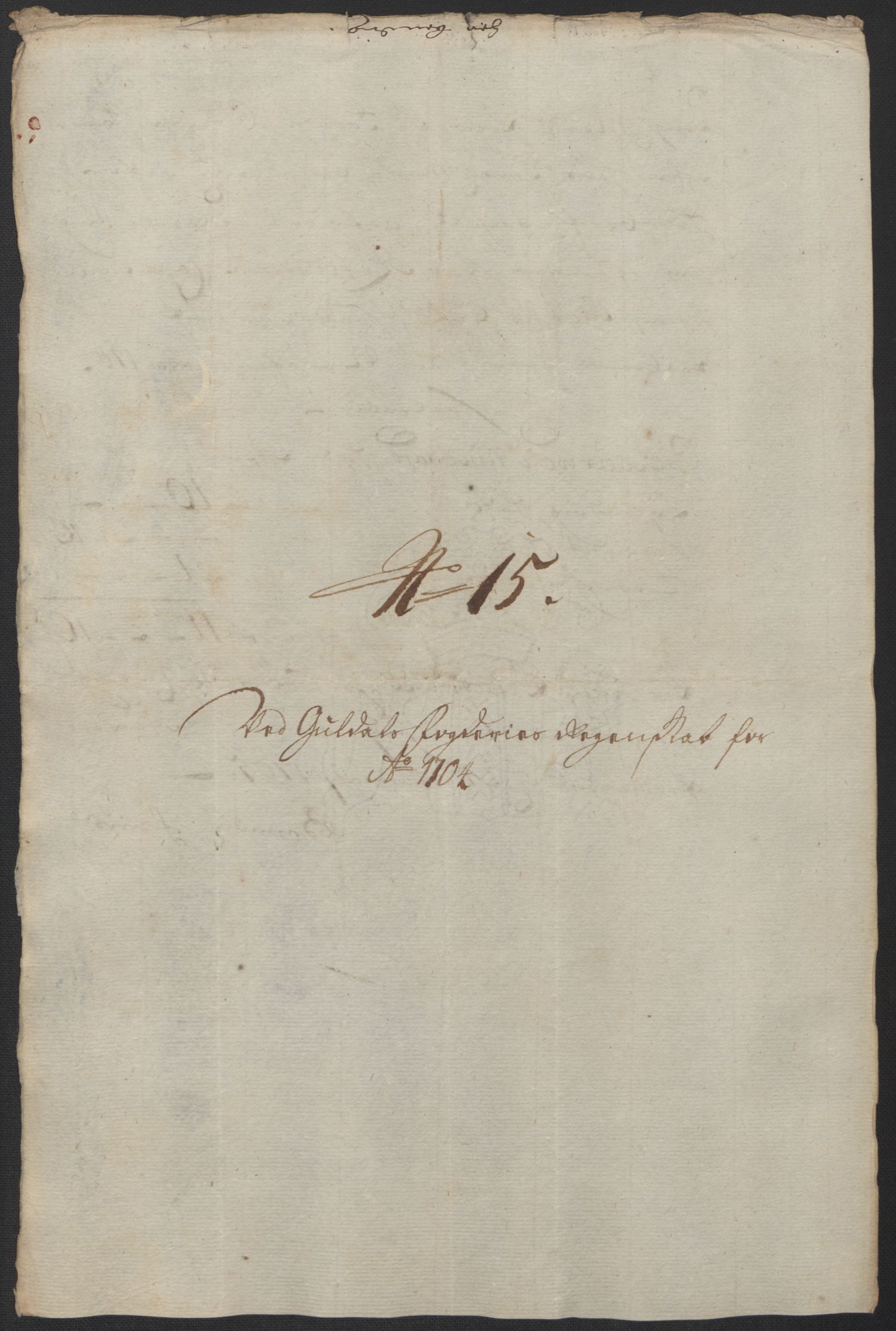 Rentekammeret inntil 1814, Reviderte regnskaper, Fogderegnskap, RA/EA-4092/R60/L3954: Fogderegnskap Orkdal og Gauldal, 1704, p. 398