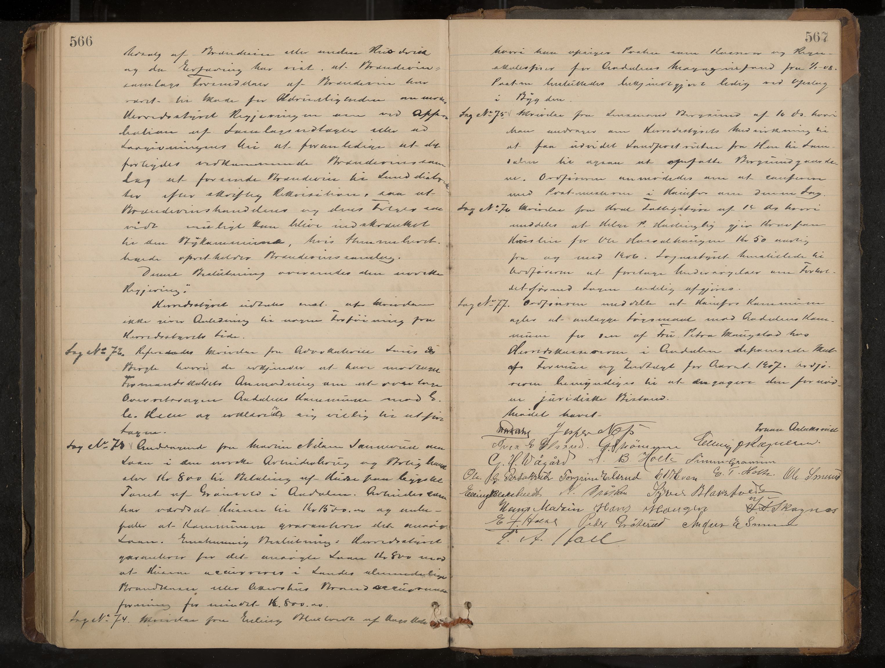 Ådal formannskap og sentraladministrasjon, IKAK/0614021/A/Aa/L0002: Møtebok, 1891-1907, p. 566-567