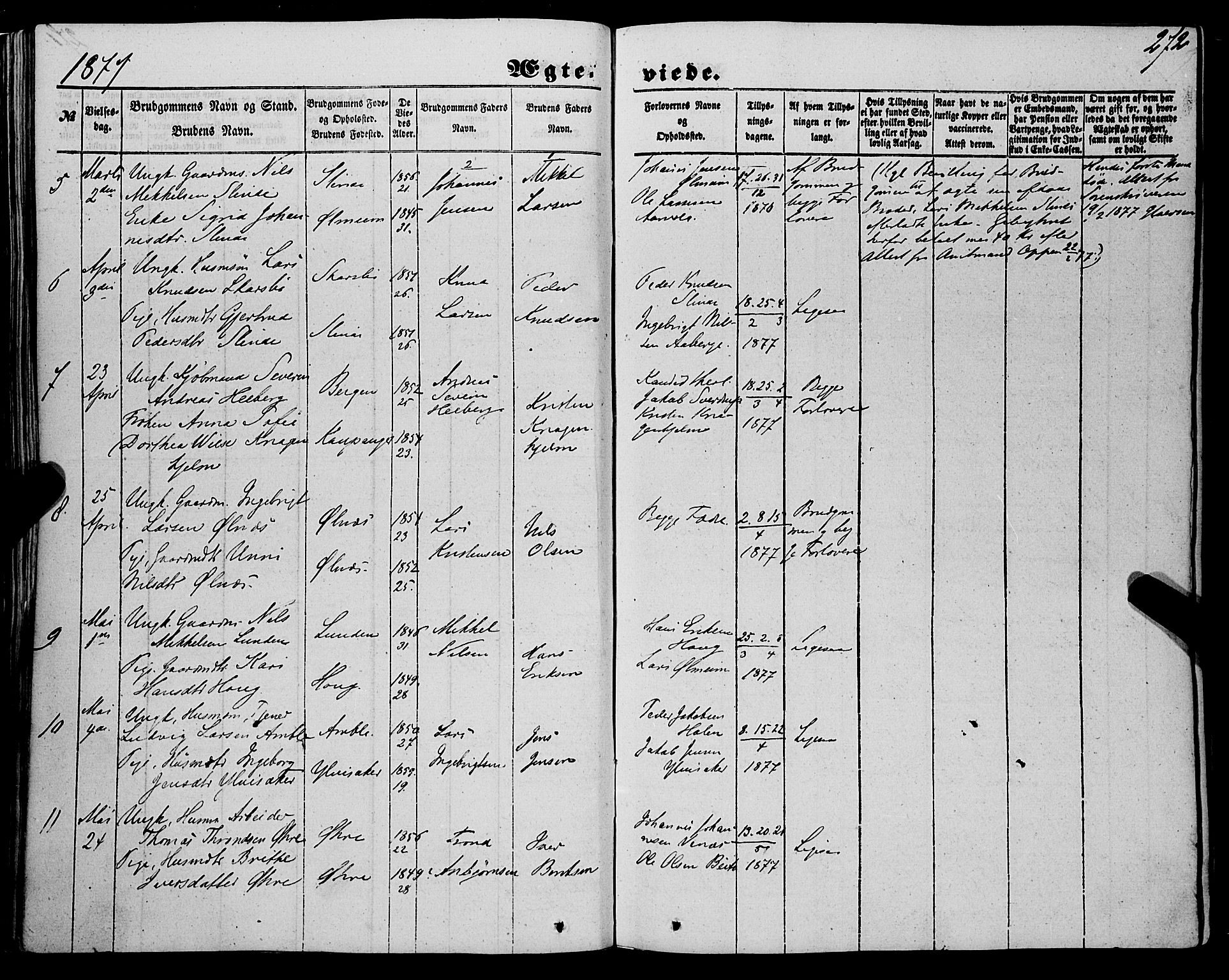 Sogndal sokneprestembete, AV/SAB-A-81301/H/Haa/Haaa/L0012II: Parish register (official) no. A 12II, 1847-1877, p. 272