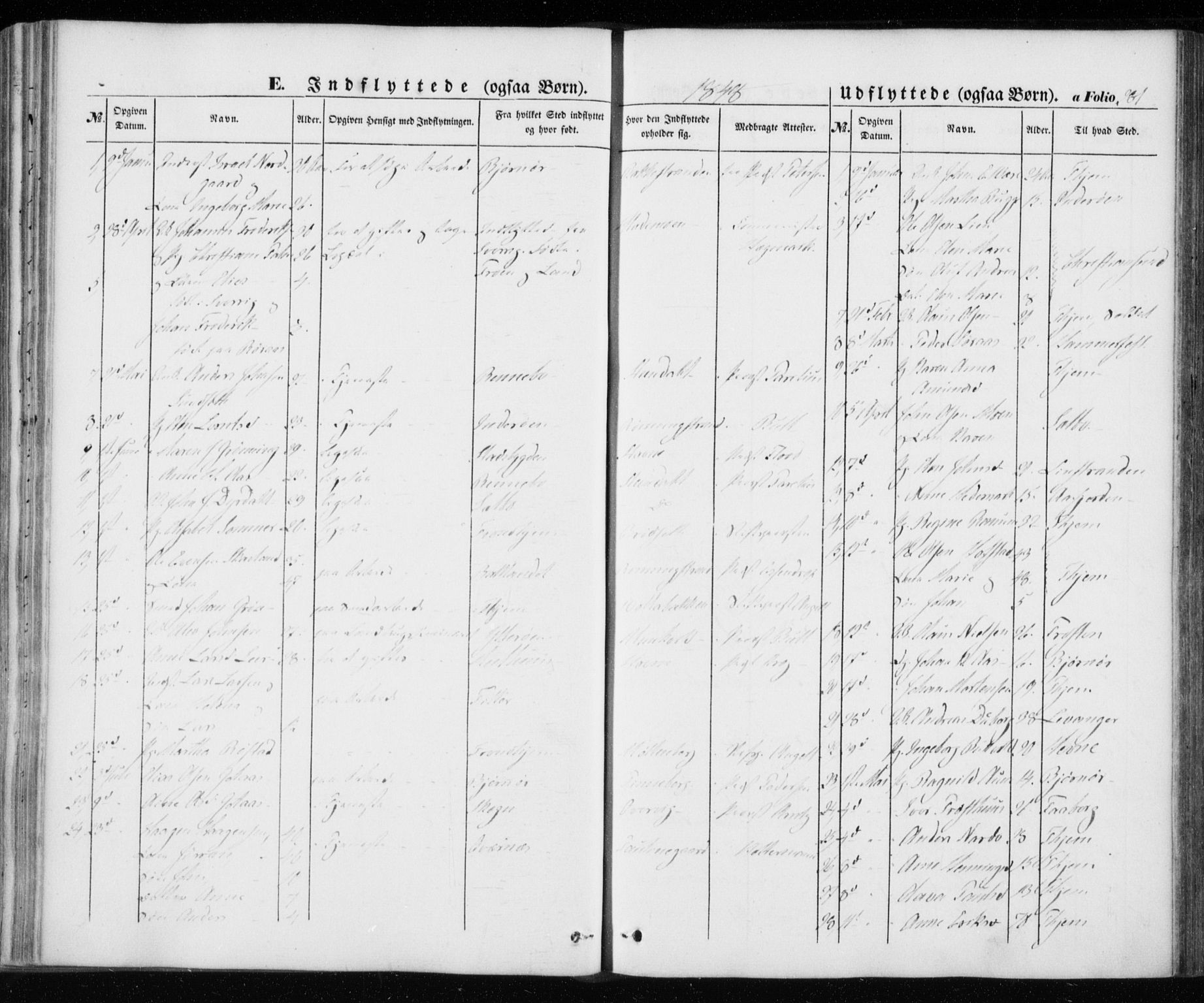 Ministerialprotokoller, klokkerbøker og fødselsregistre - Sør-Trøndelag, SAT/A-1456/606/L0291: Parish register (official) no. 606A06, 1848-1856, p. 281
