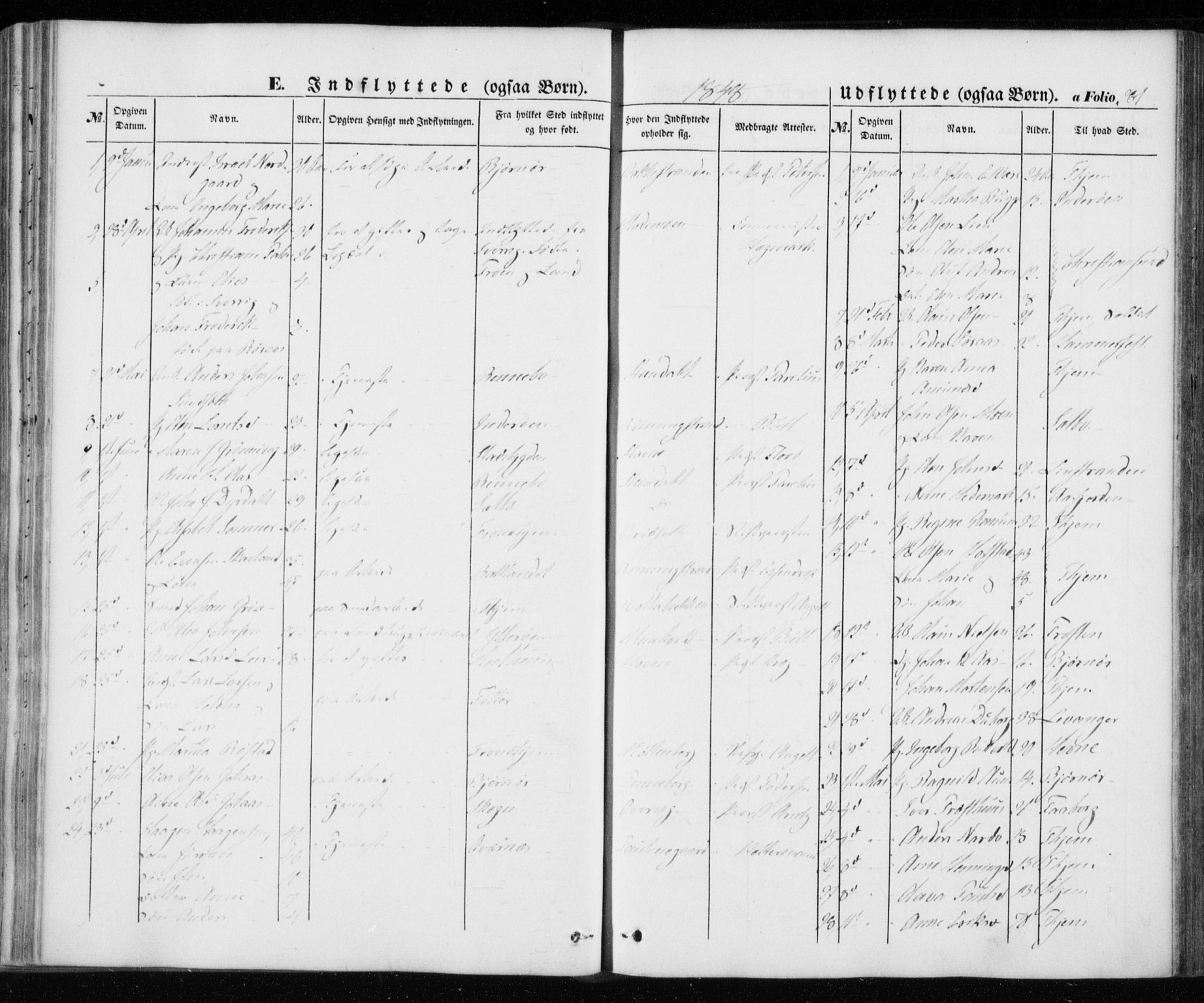 Ministerialprotokoller, klokkerbøker og fødselsregistre - Sør-Trøndelag, AV/SAT-A-1456/606/L0291: Parish register (official) no. 606A06, 1848-1856, p. 281