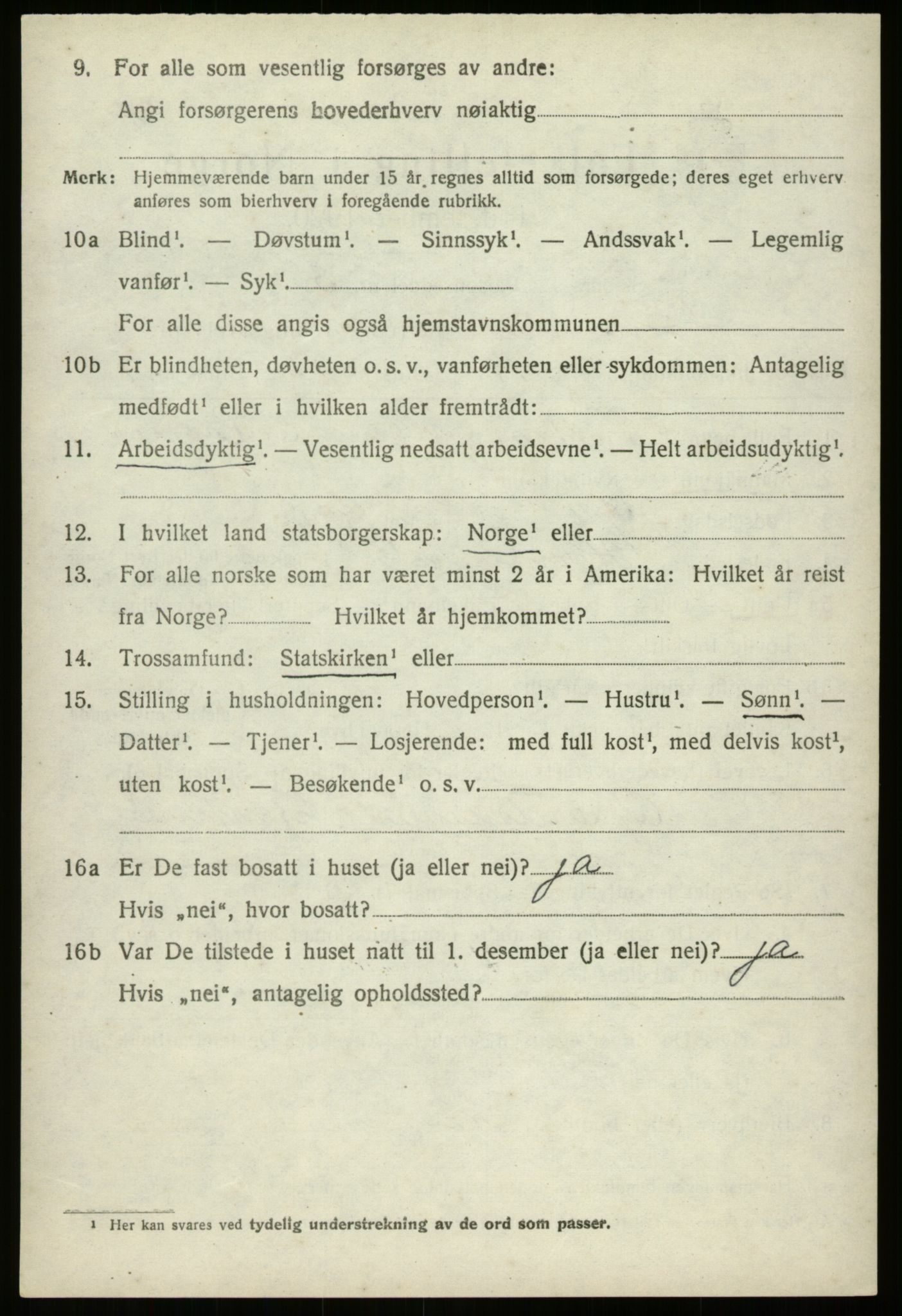 SAB, 1920 census for Hornindal, 1920, p. 3717