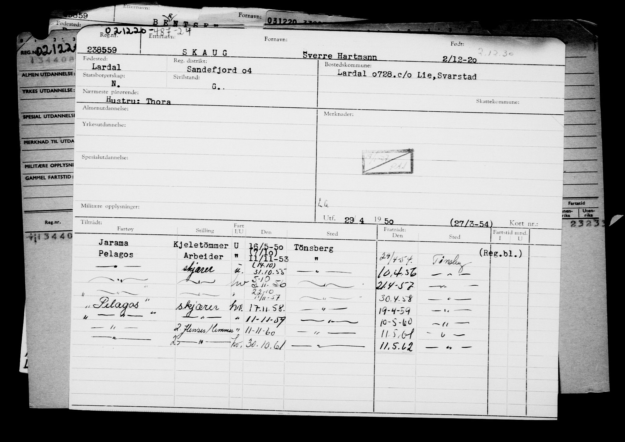 Direktoratet for sjømenn, AV/RA-S-3545/G/Gb/L0188: Hovedkort, 1920, p. 52