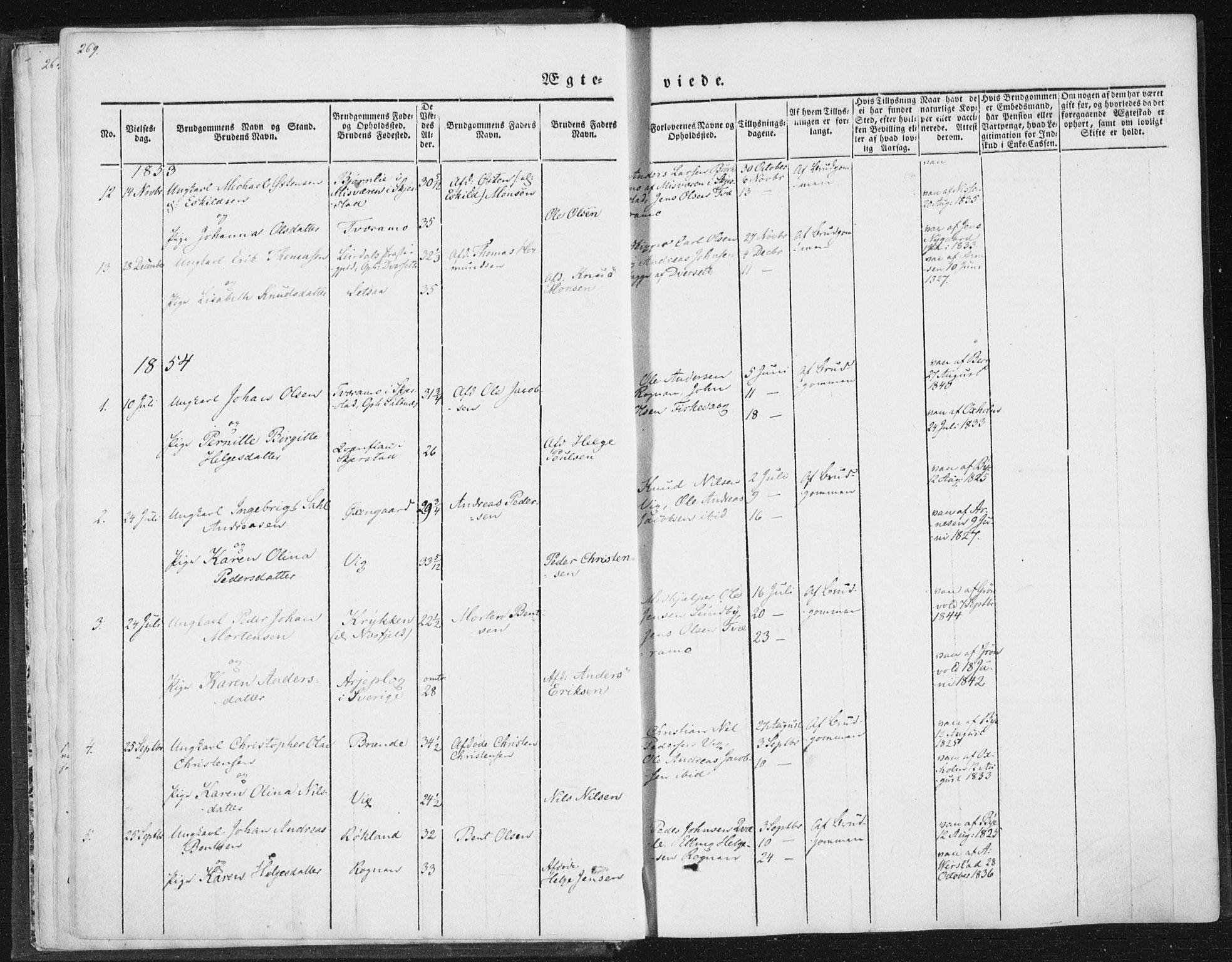 Ministerialprotokoller, klokkerbøker og fødselsregistre - Nordland, SAT/A-1459/847/L0667: Parish register (official) no. 847A07, 1842-1871, p. 269