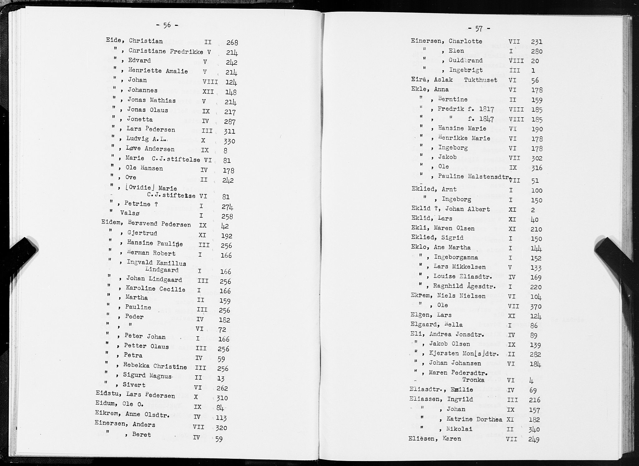 SAT, 1875 census for 1601 Trondheim, 1875, p. 56-57