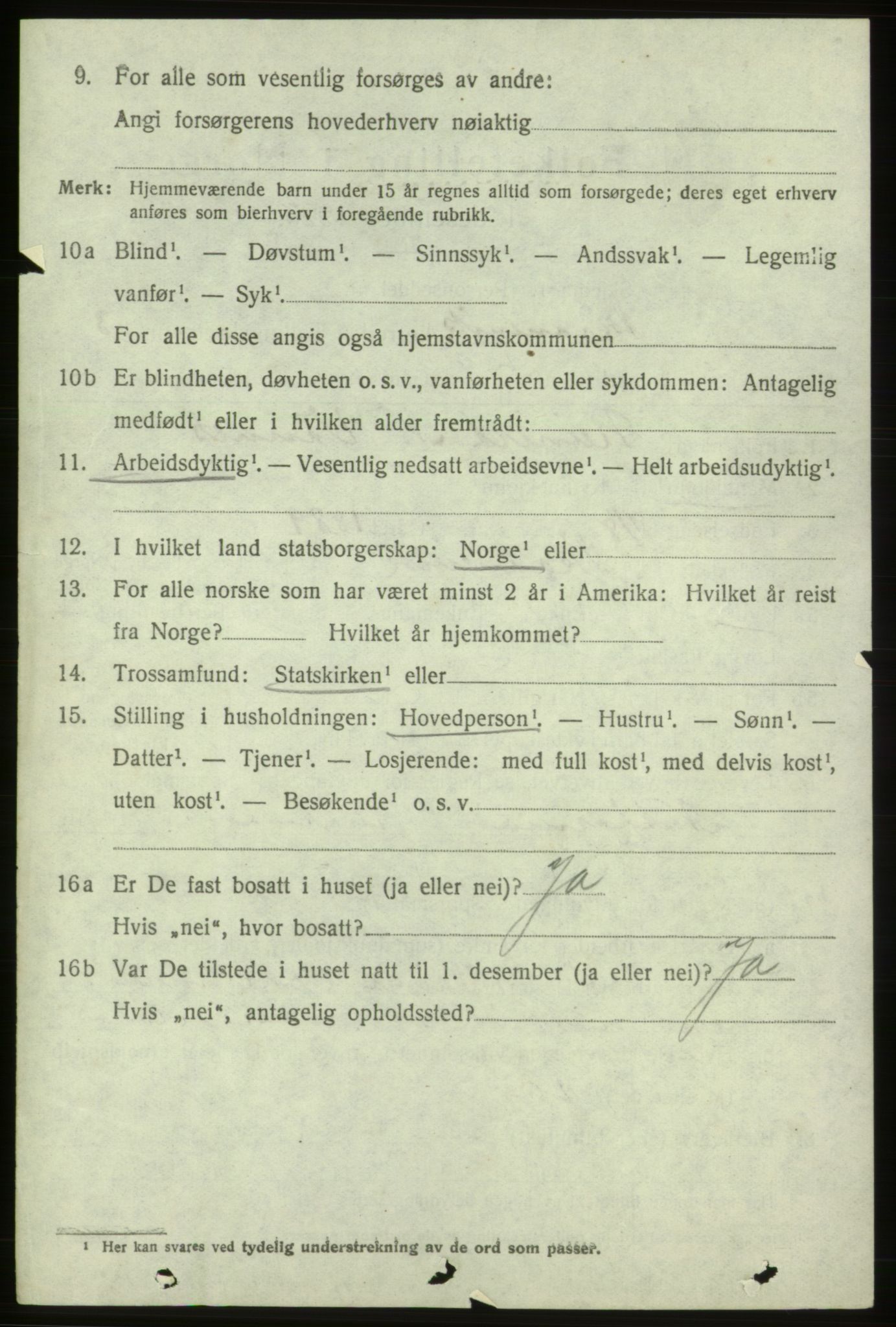 SAB, 1920 census for Skånevik, 1920, p. 3302