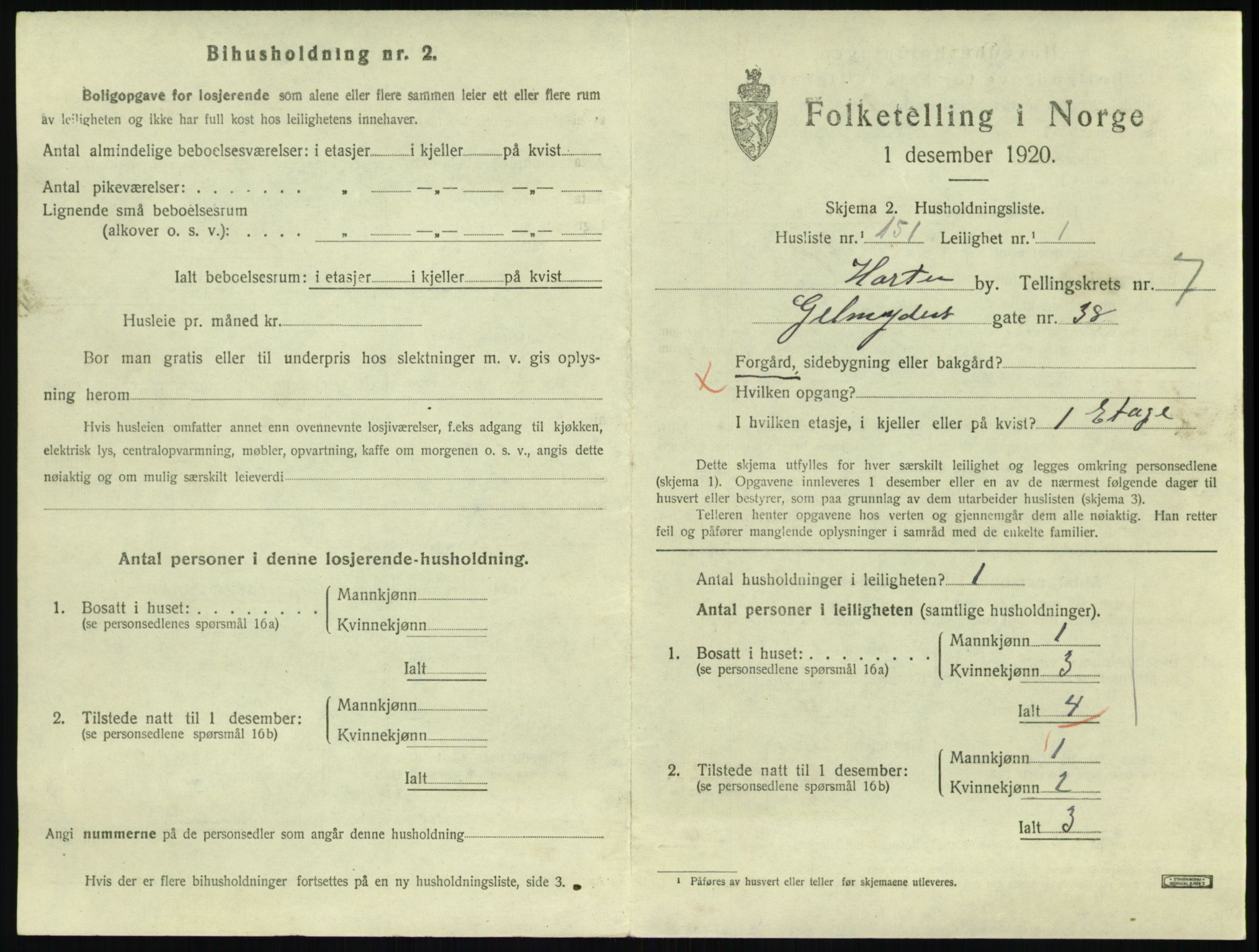 SAKO, 1920 census for Horten, 1920, p. 7739