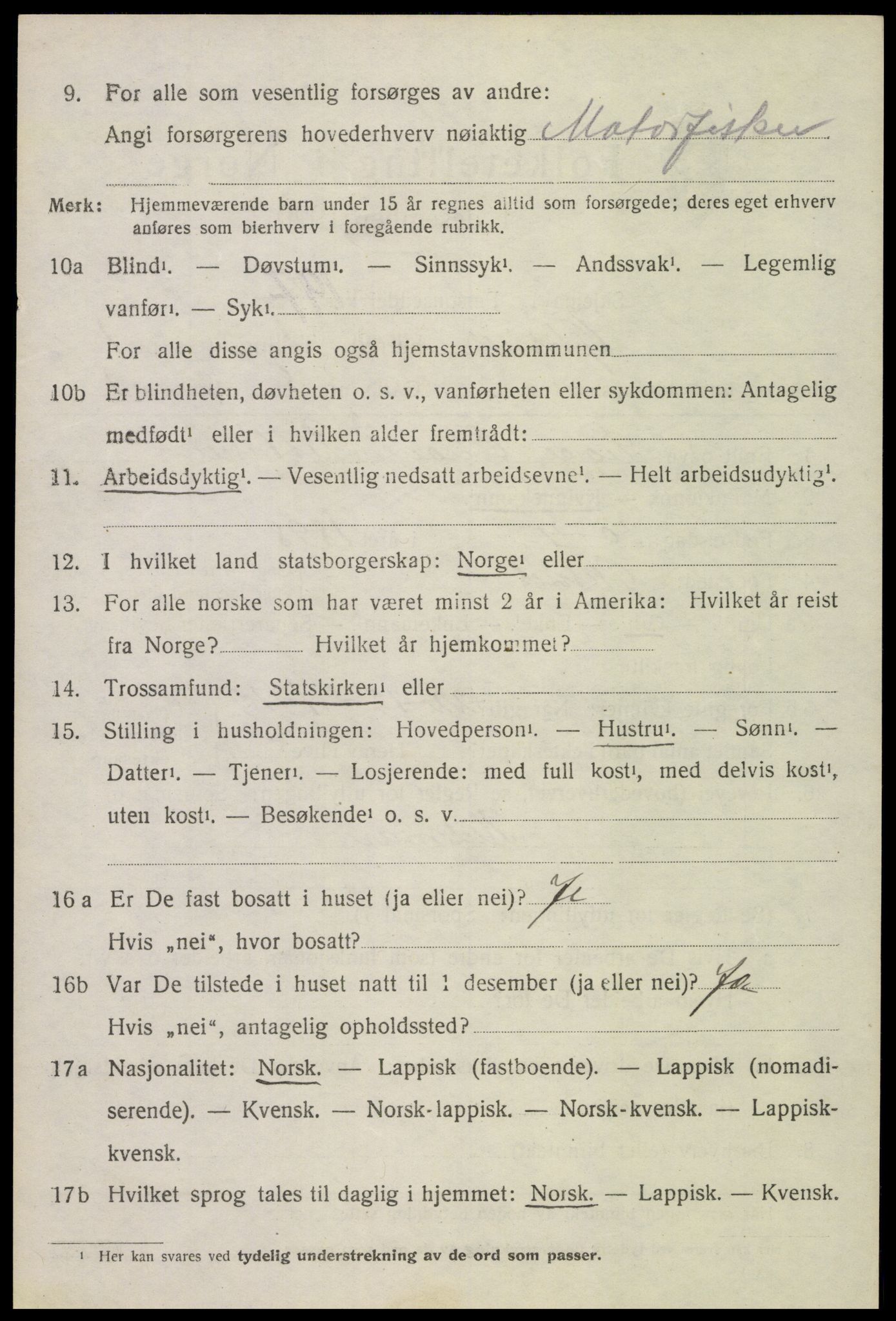 SAT, 1920 census for Øksnes, 1920, p. 1137