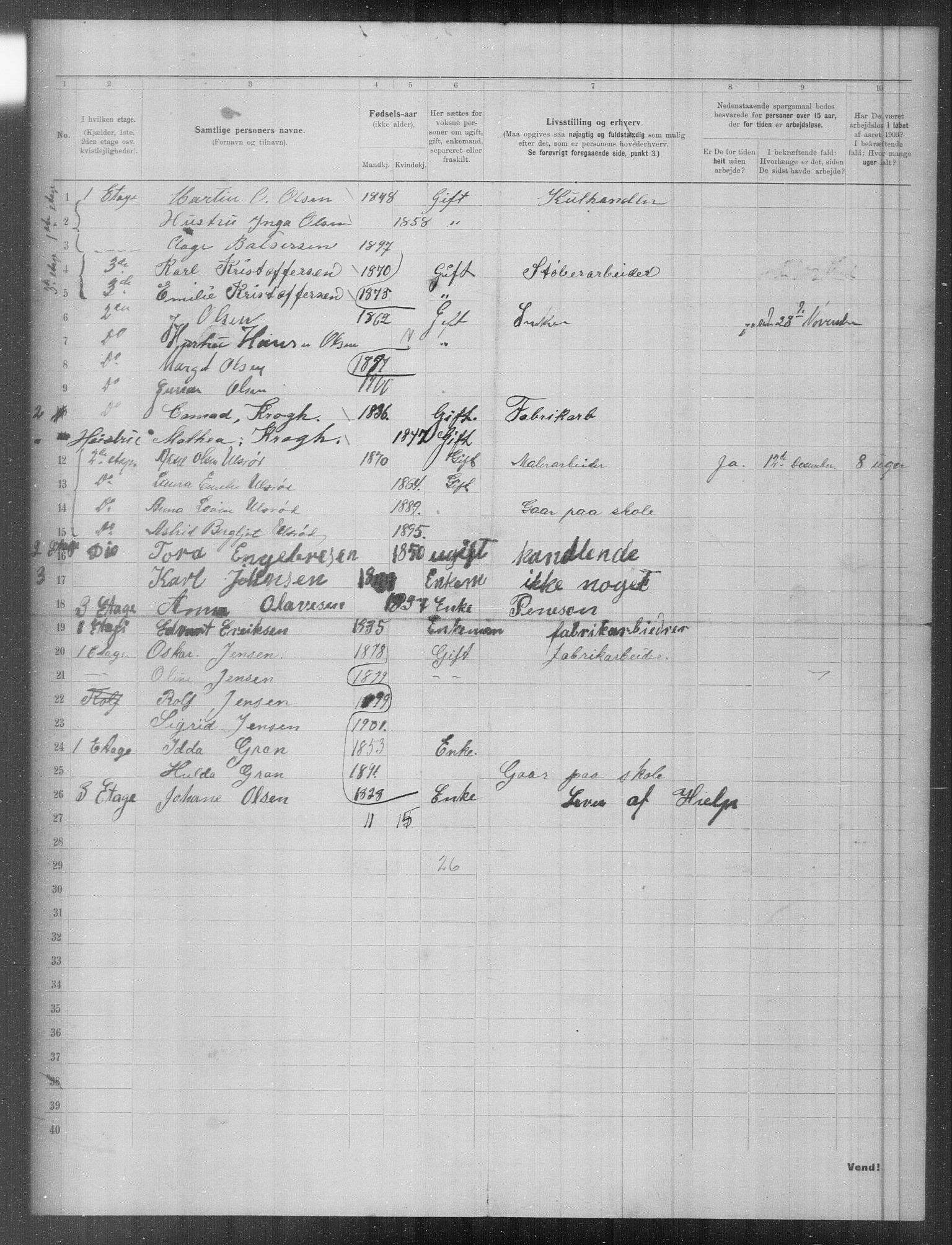 OBA, Municipal Census 1903 for Kristiania, 1903, p. 4966